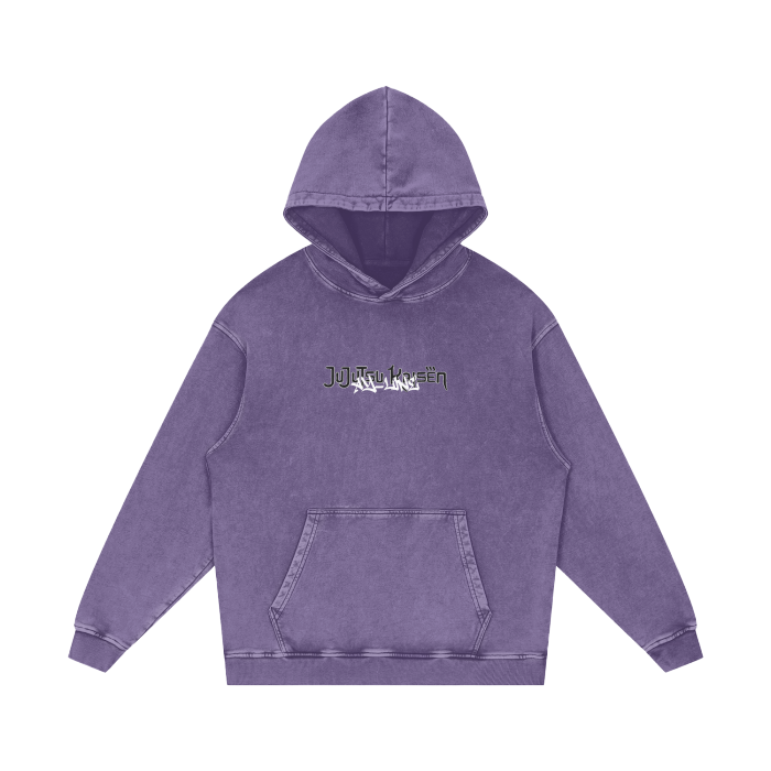 Clap and Crush Streetwear Hoodie Purple Washed