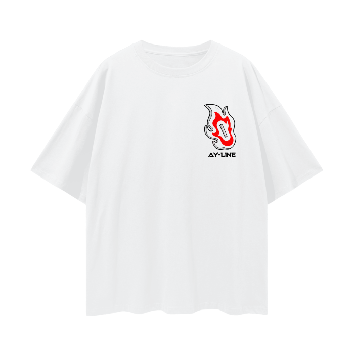 Flame Hashira Graffiti Streetwear Shirt White