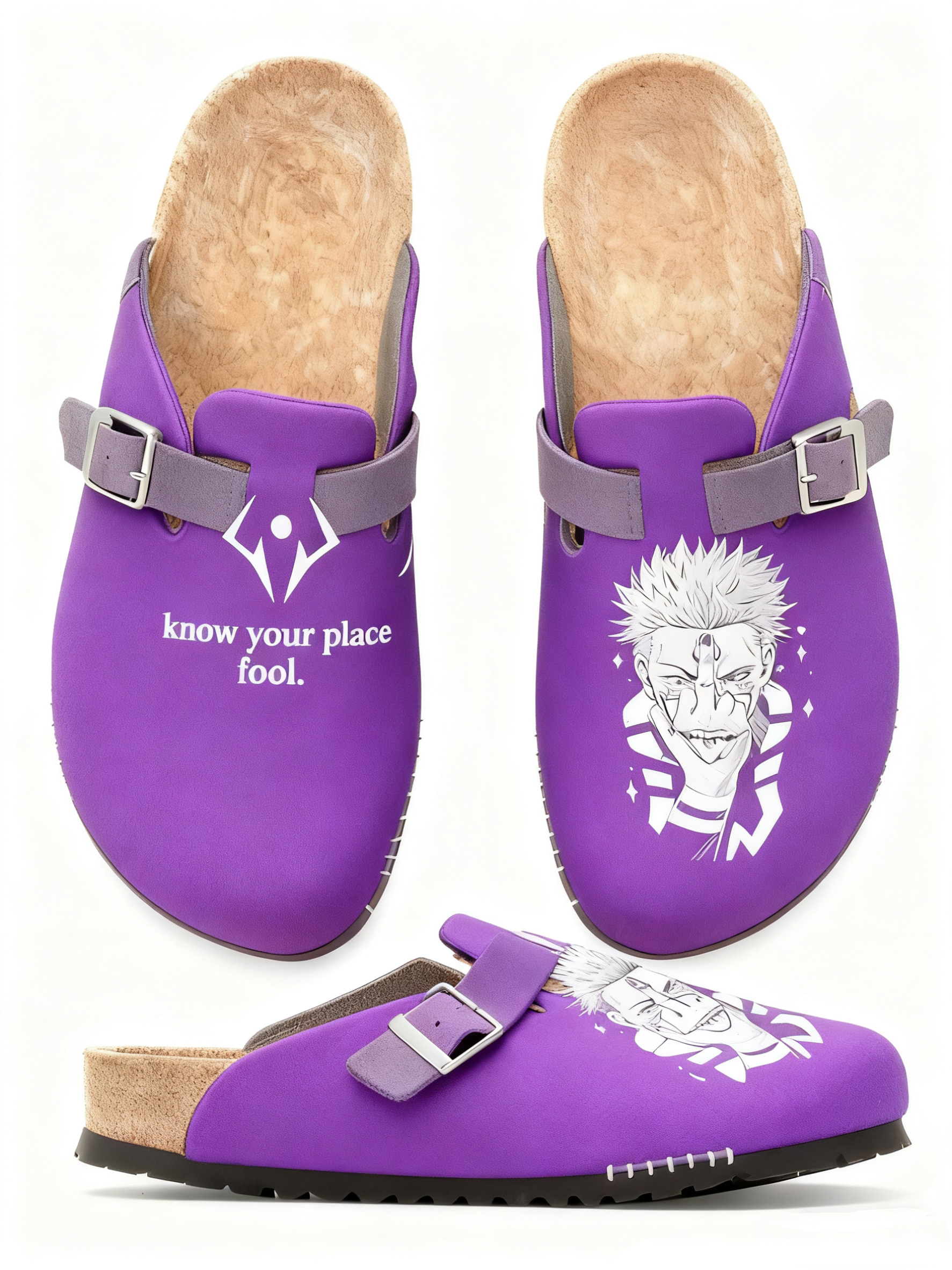 Jujutsu Kaisen :Ryomen Sukuna Unisex Boston Soft Footbed Suede Leather