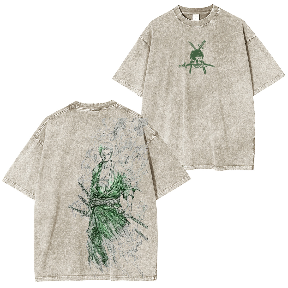 One Piece Roronoa Zoro washed T-shirt