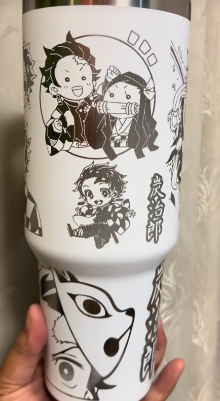 Demon Slayer Themed engraved Stanley Tumbler Cup