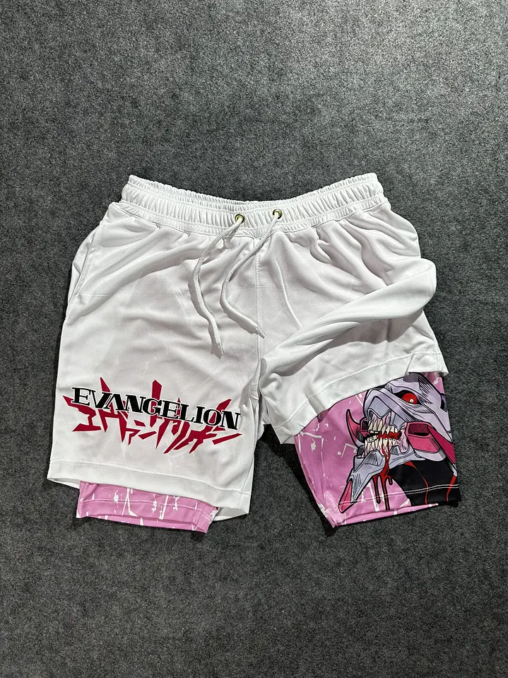 Neon Genesis Evangelion Printed Sports Gym Shorts