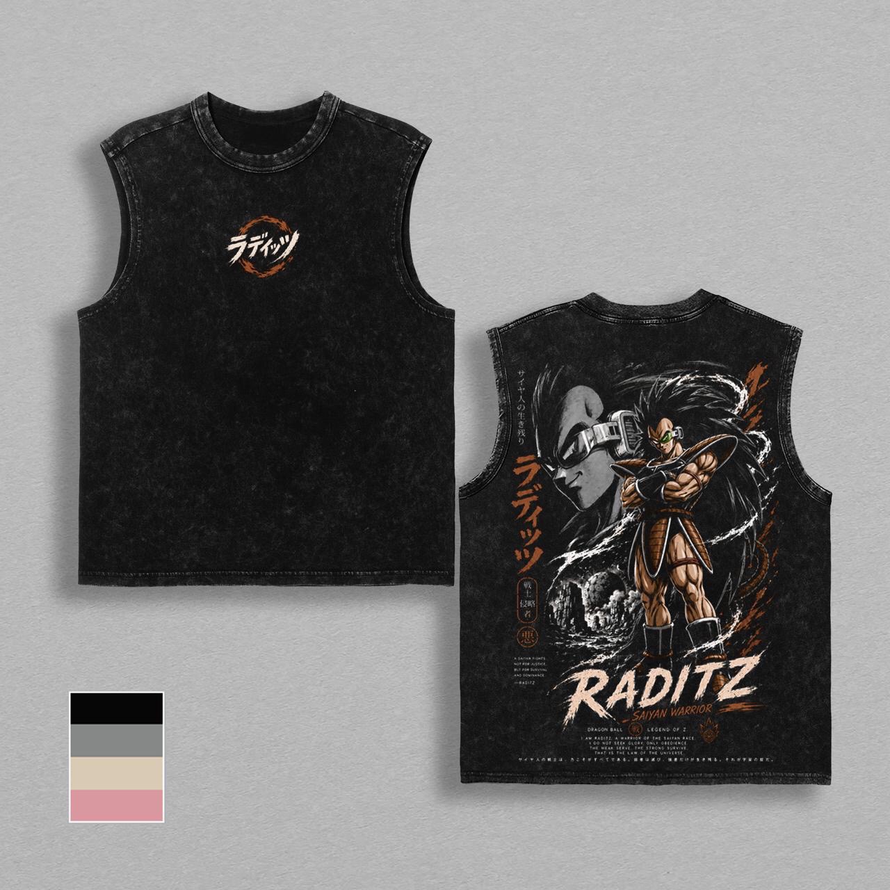 Raditz Dragon Ball Vintage Unisex  Washed T-Shirt