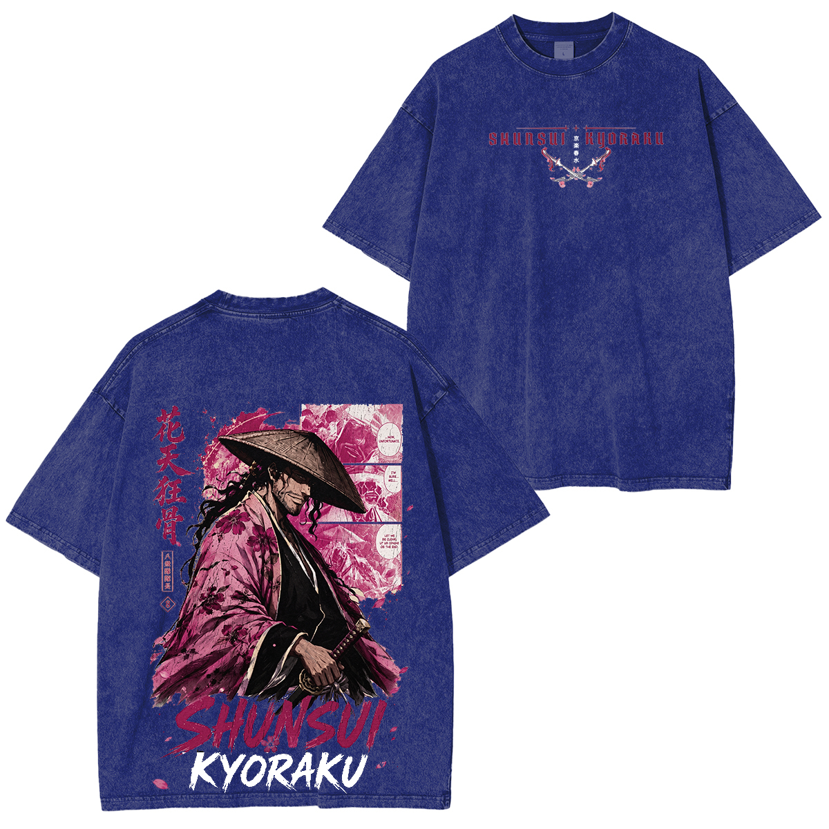 BLEACH Shunsui Kyōraku Vintage washed T-shirt/Crewneck/Hoodie