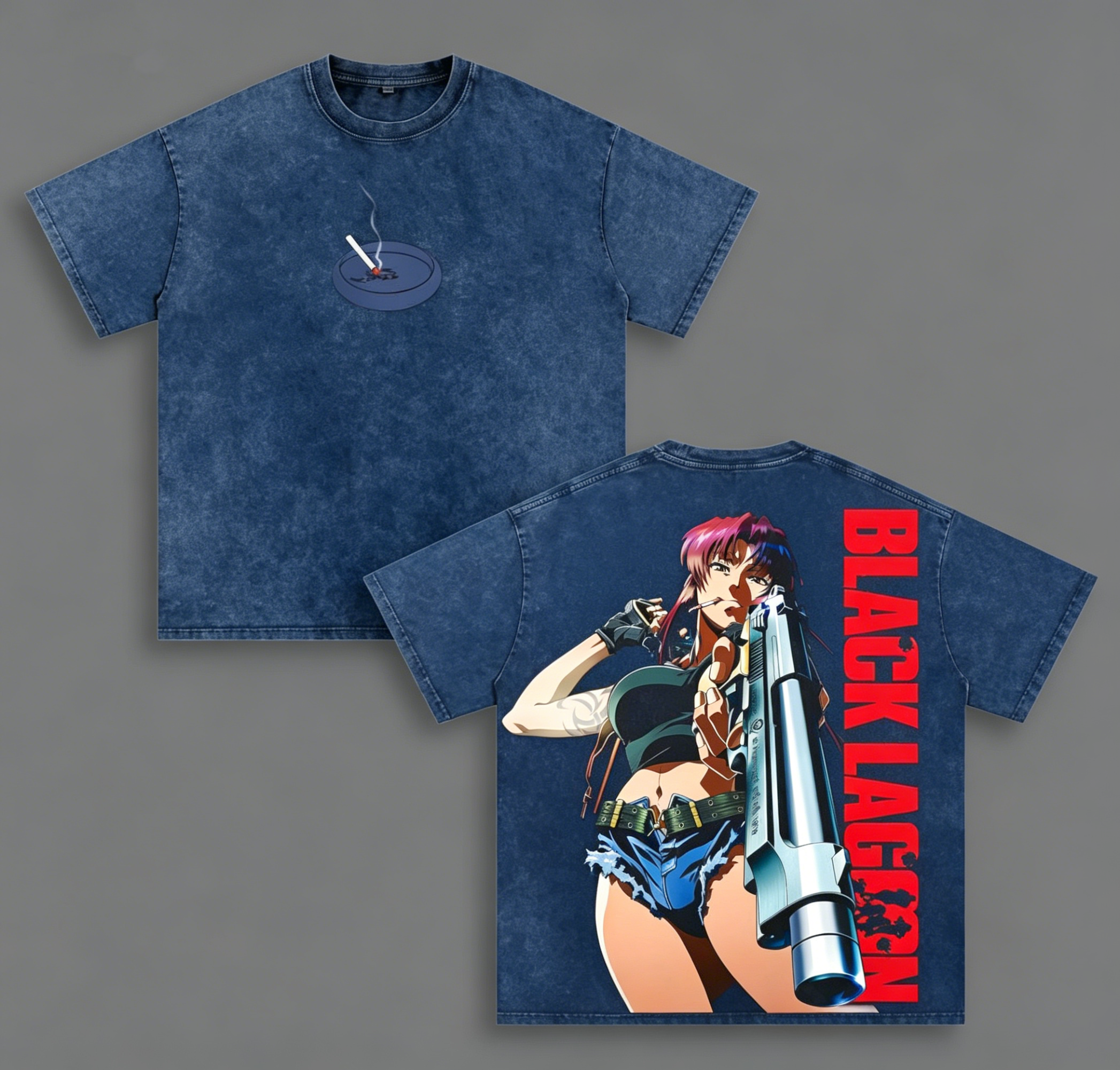 Black Lagoon Anime Washed T-shirt/Crewneck/Hoodie