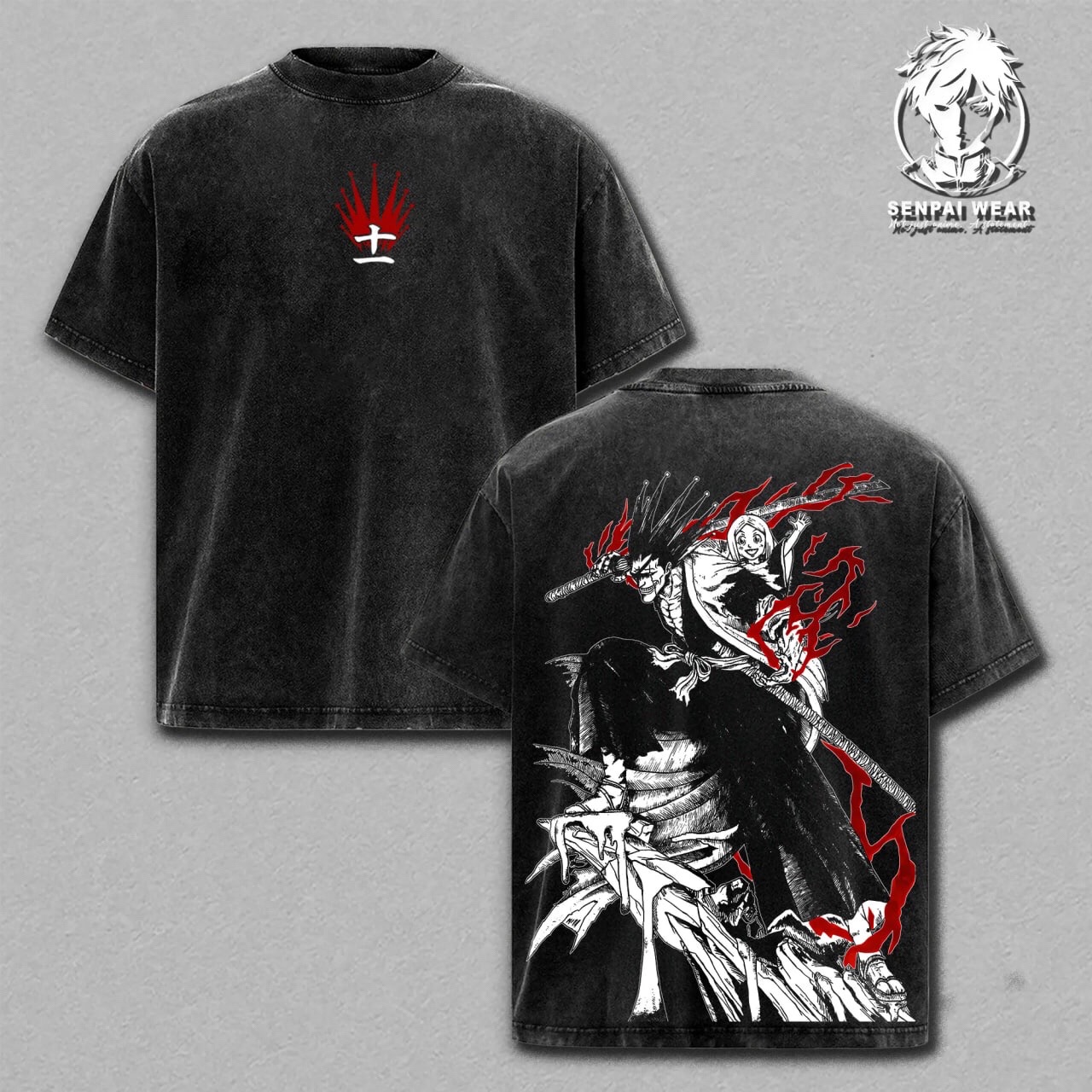 [Copy]Toji Fushiguro Jujutsu Kaisen Vintage  Washed T-shirt/Crewneck/Hoodie