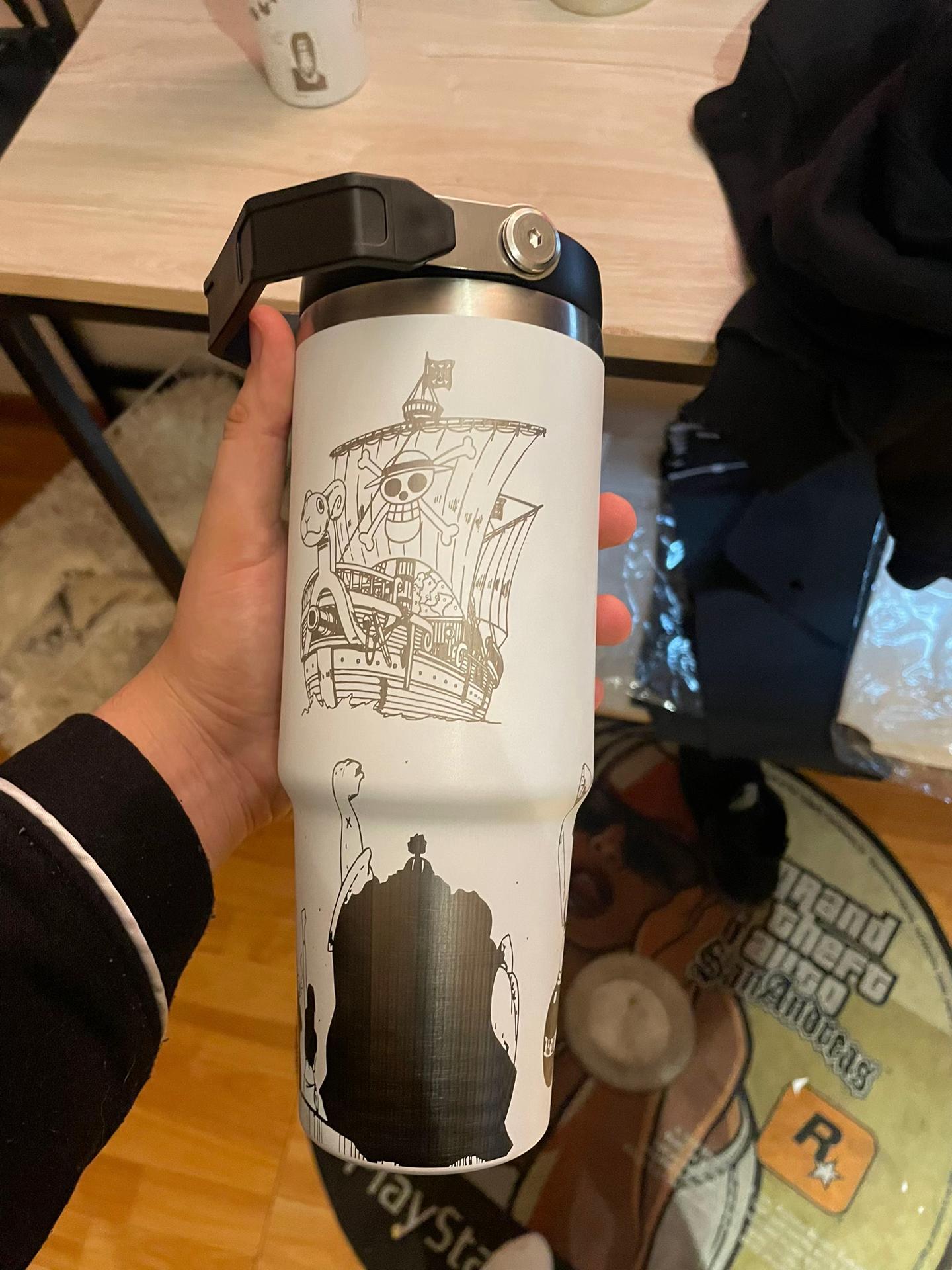 One Piece Themed engraved Stanley Tumbler Cup