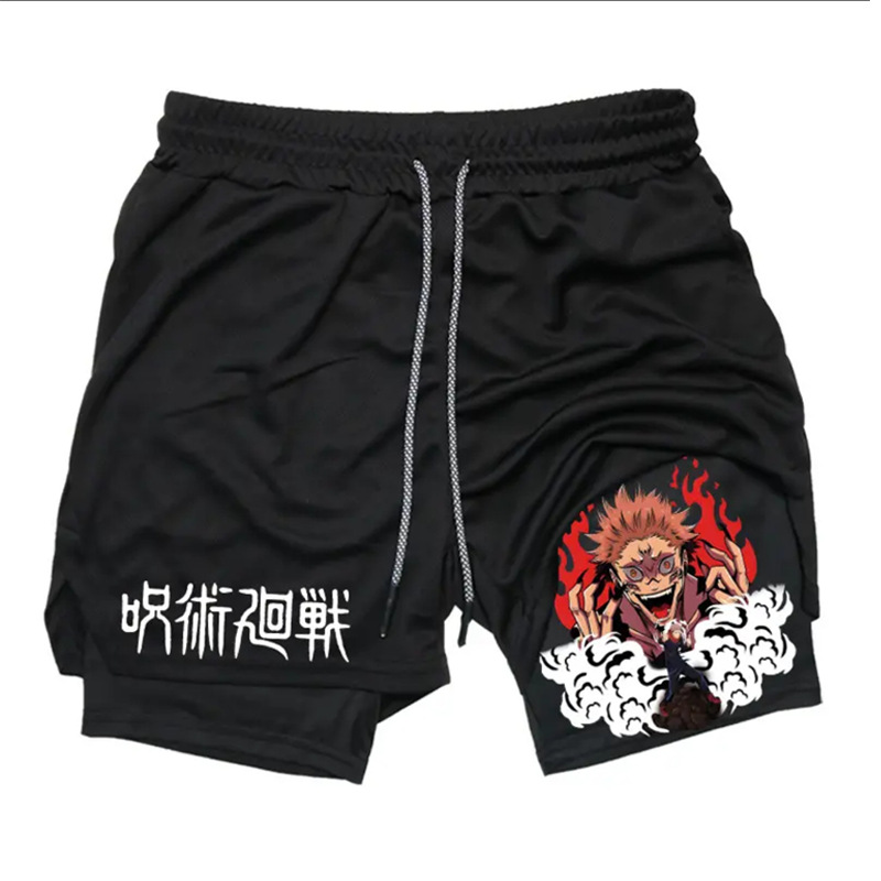 Jujutsu Kaisen Sukuna Printed Men's Fitness Shorts