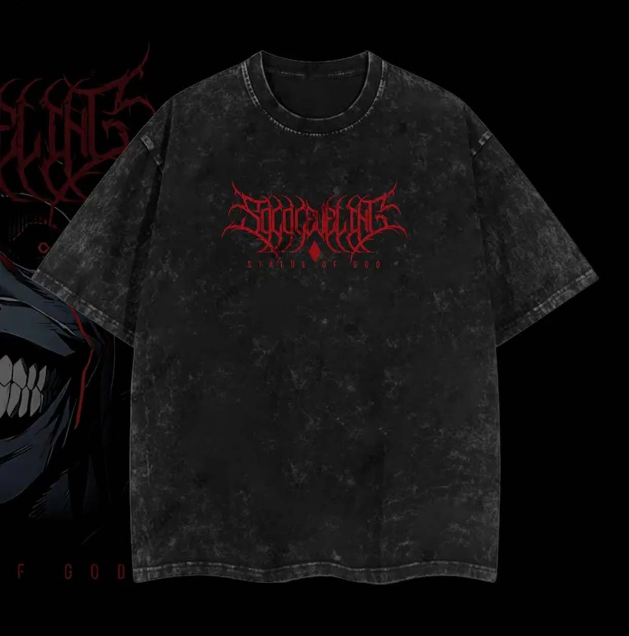 Statue Of God Printed Unisex Washed T-Shirt