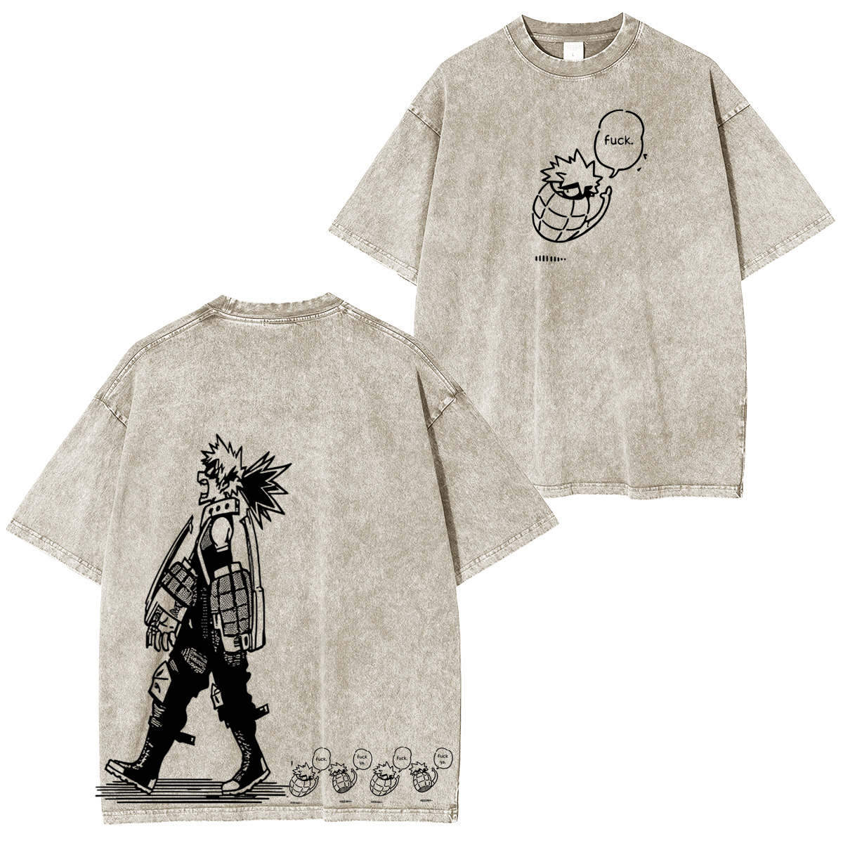 My Hero Academia　Vintage washed T-shirt