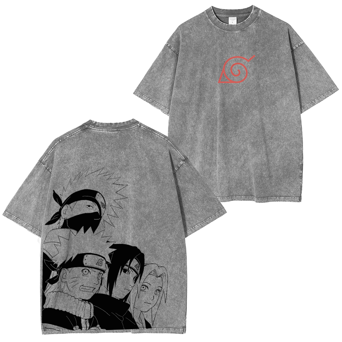 Naruto Anime Washed T-shirt