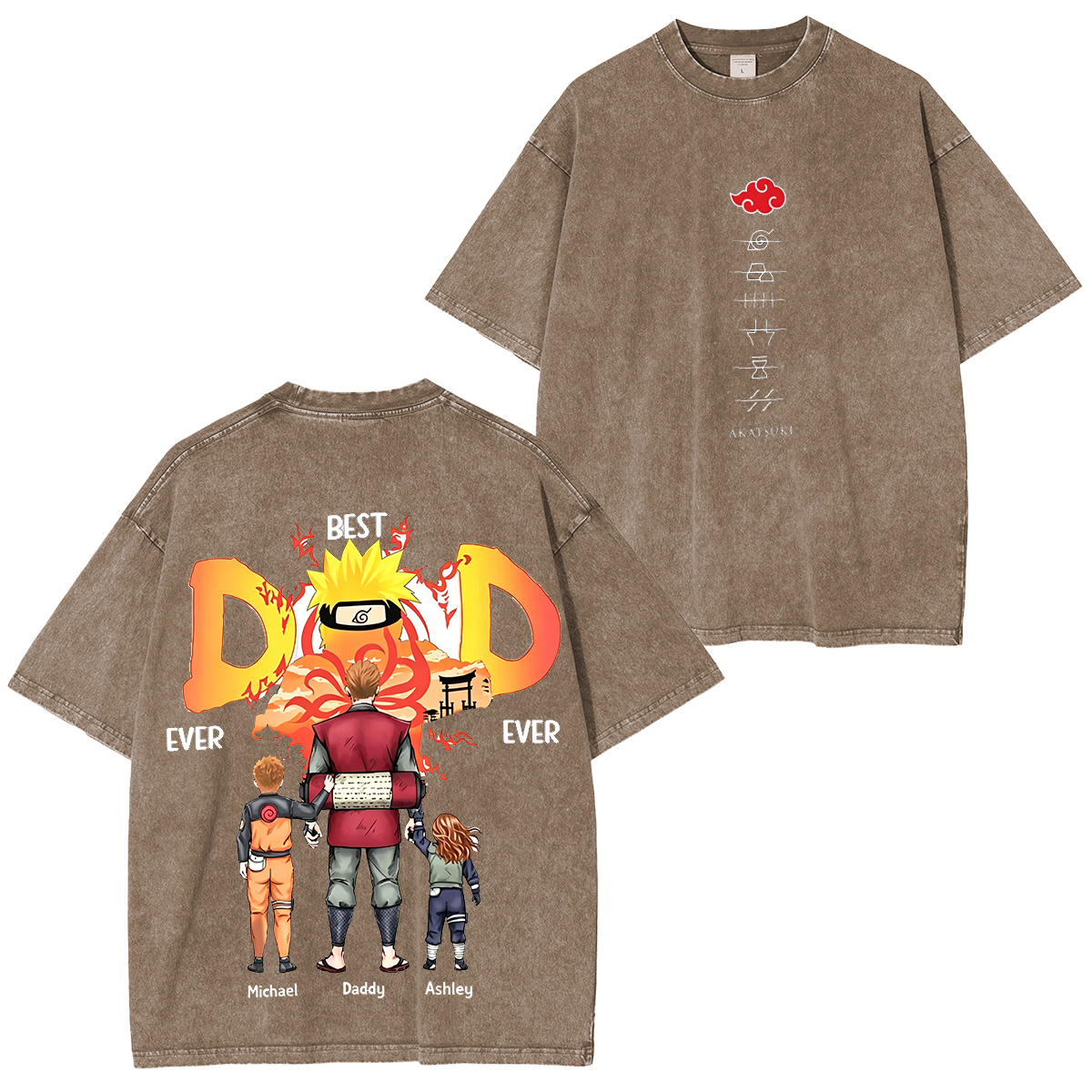 Naruto Anime Washed T-shirt/Hoodie