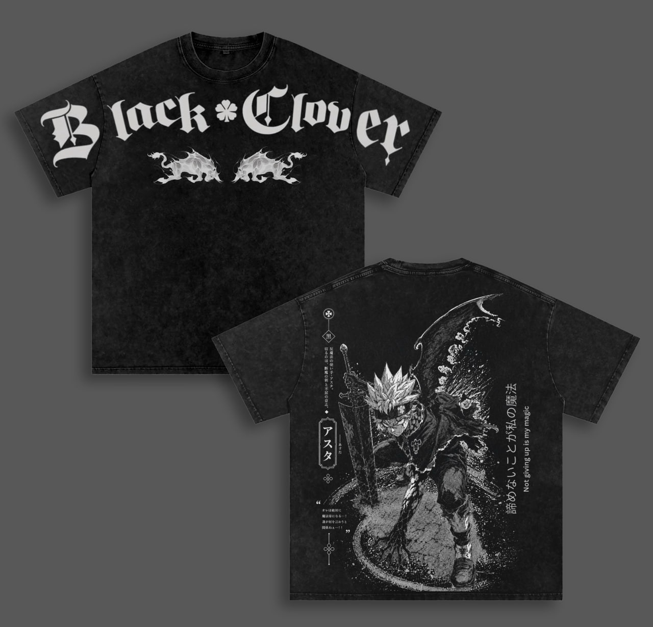 Black Clover Aska Vintage washed T-shirt/Crewneck/Hoodie