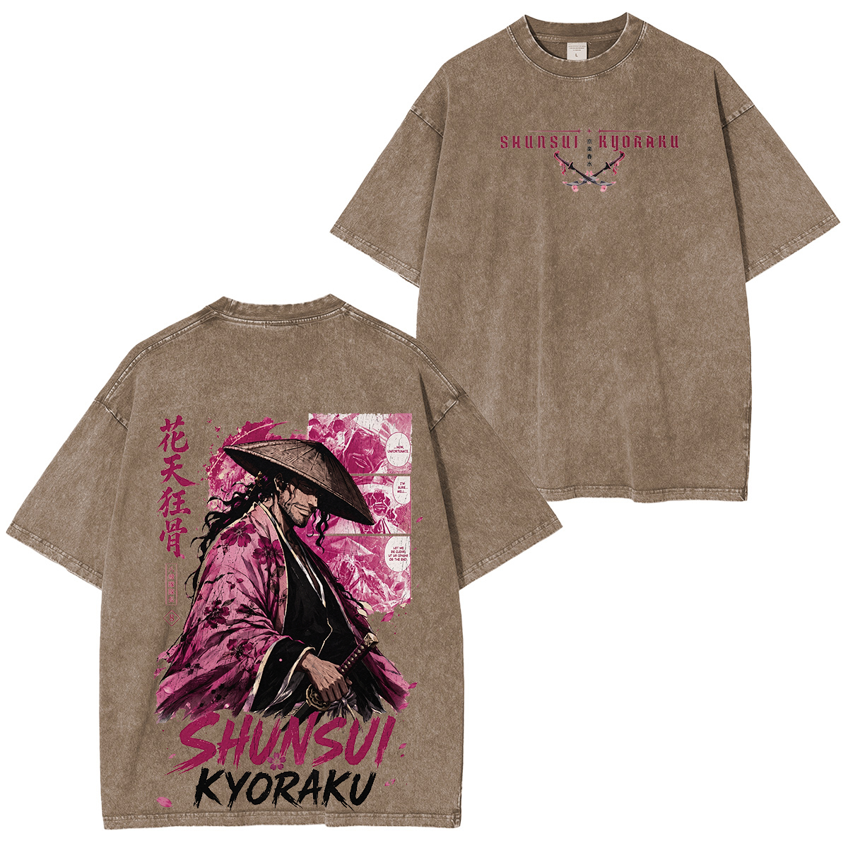 BLEACH Shunsui Kyōraku Vintage washed T-shirt/Crewneck/Hoodie