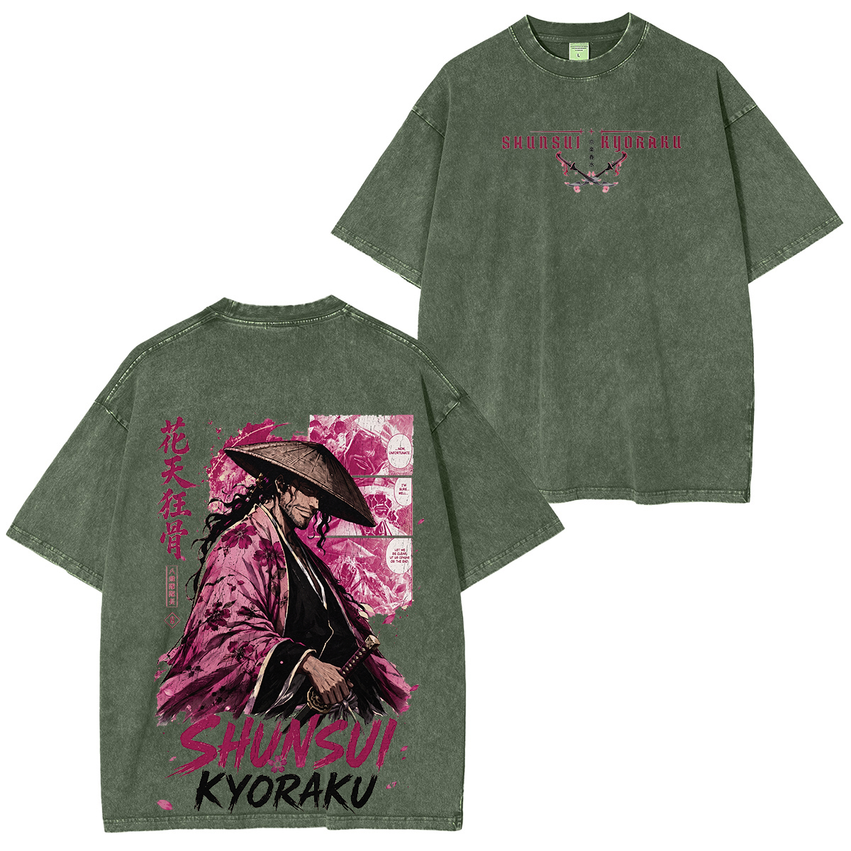 BLEACH Shunsui Kyōraku Vintage washed T-shirt/Crewneck/Hoodie