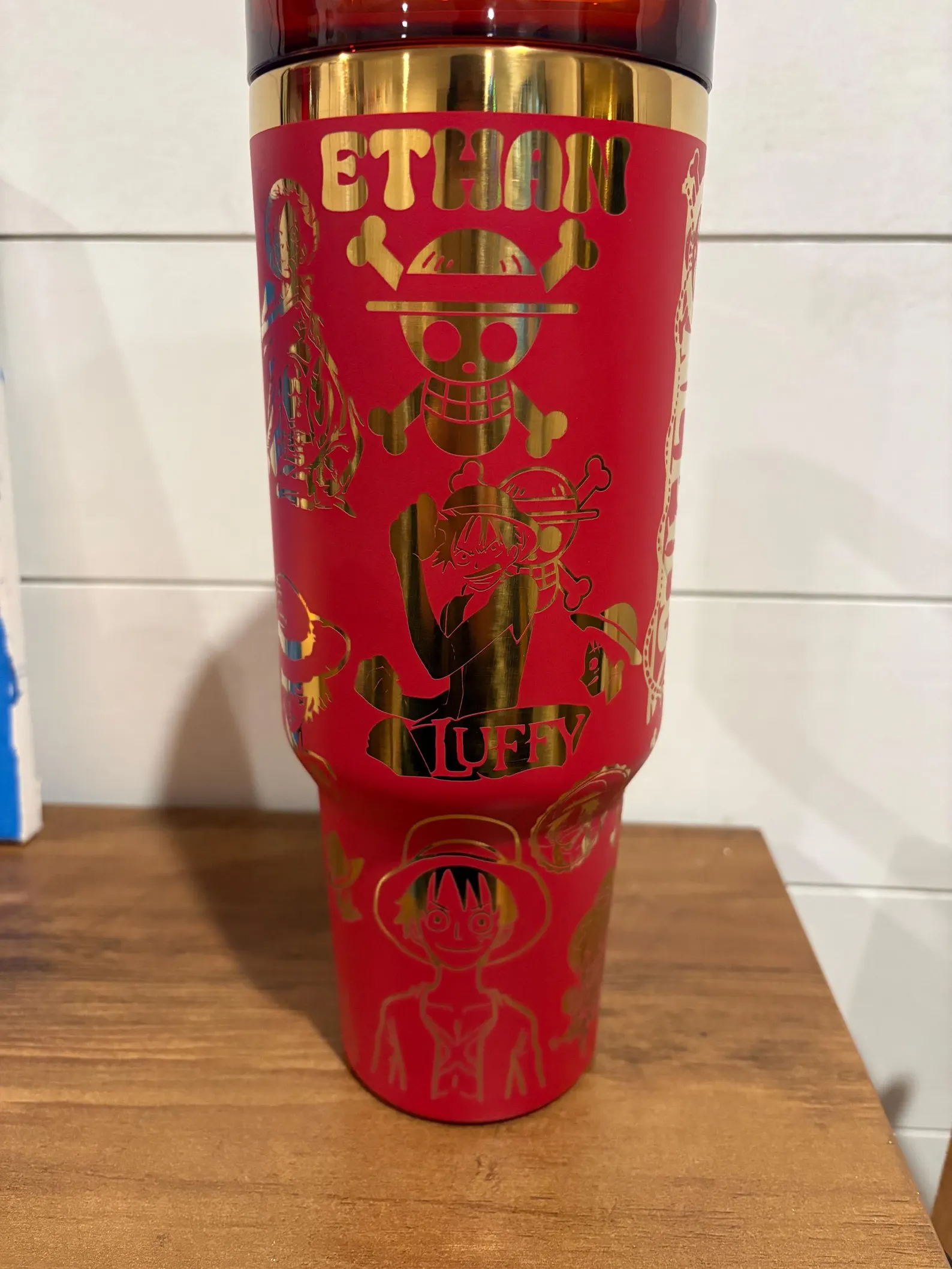 Custom Engraved One Piece Travel Mug Anime Tumbler - 40 oz 