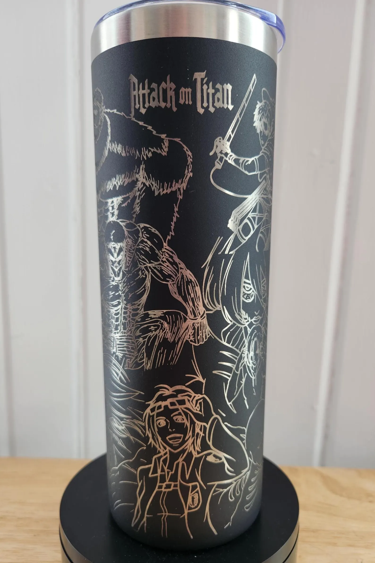 Attack on Titan collage Laser Engraved Tumbler