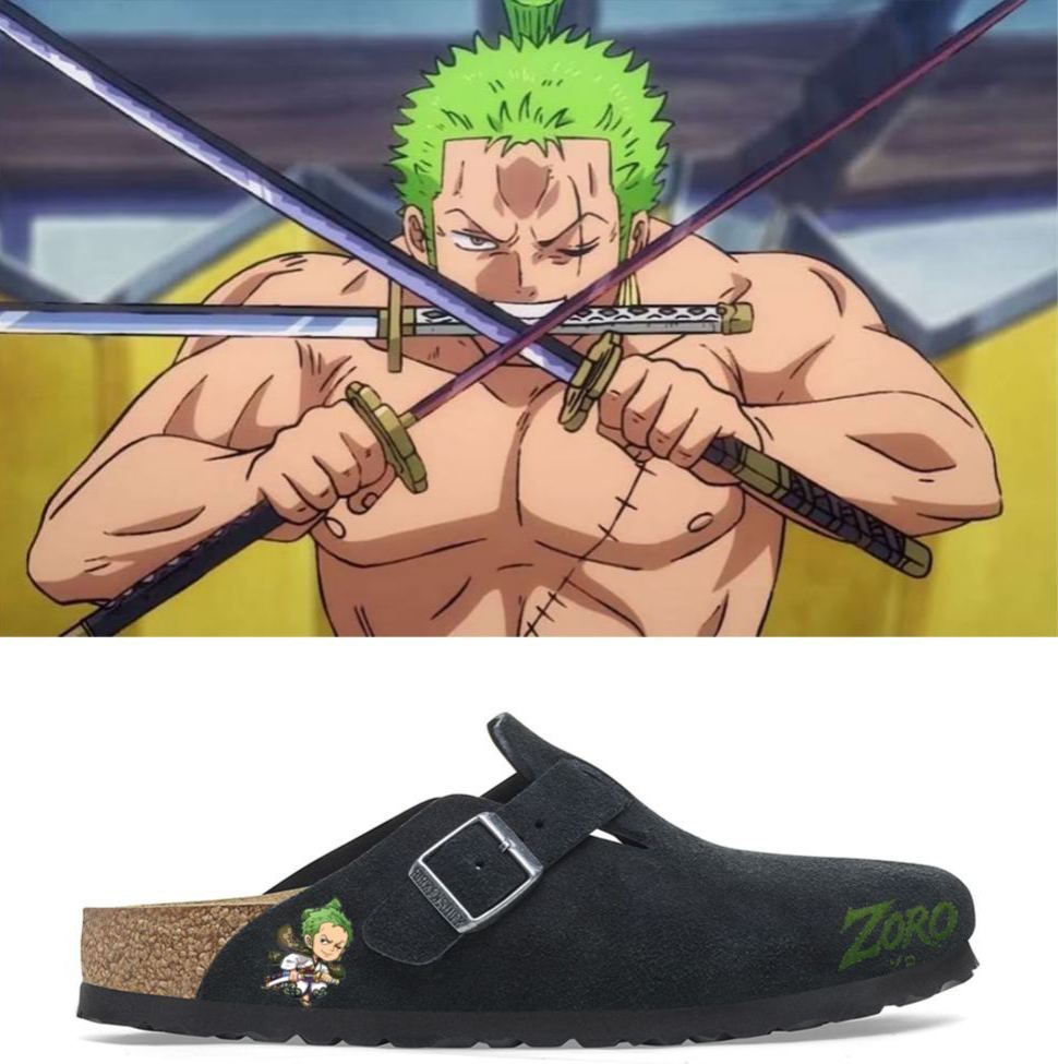 One Piece Anime Unisex Boston Soft Footbed Suede Leather