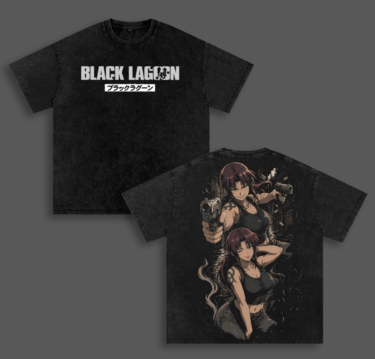 Black Lagoon Anime Washed T-shirt/Crewneck/Hoodie