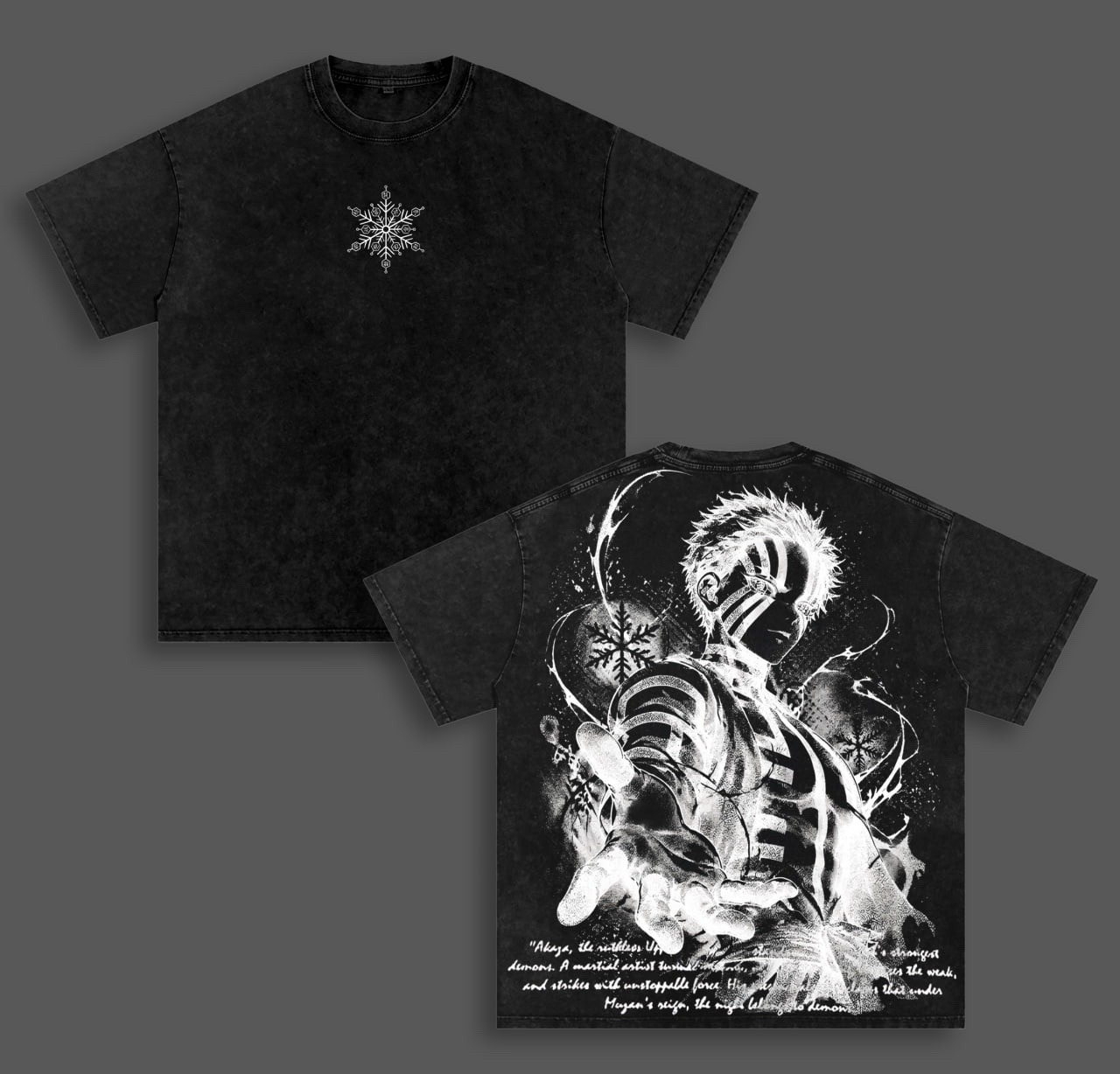 Demon Slayer Akaza Anime  Washed T-shirt/Crewneck/Hoodie