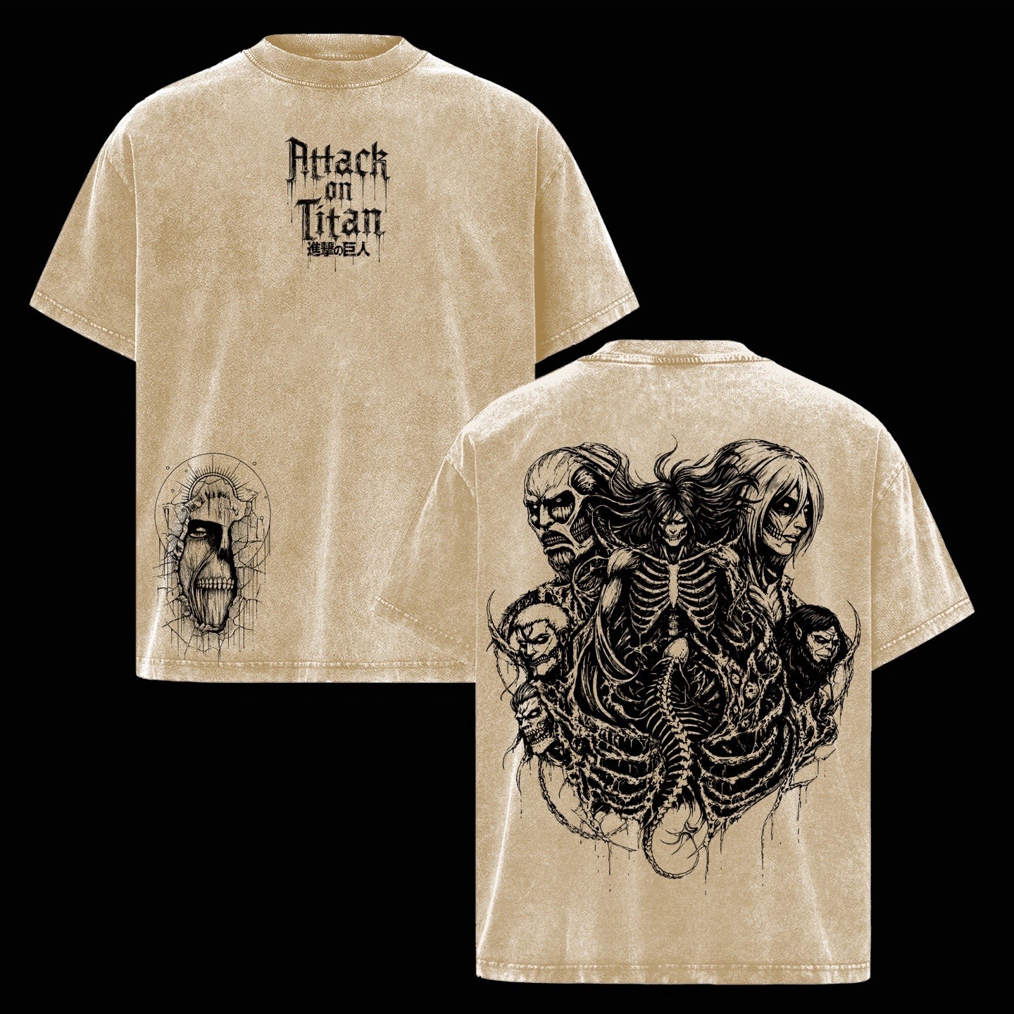 Attack on Titan Anime Washed T-shirt/Crewneck/Hoodie