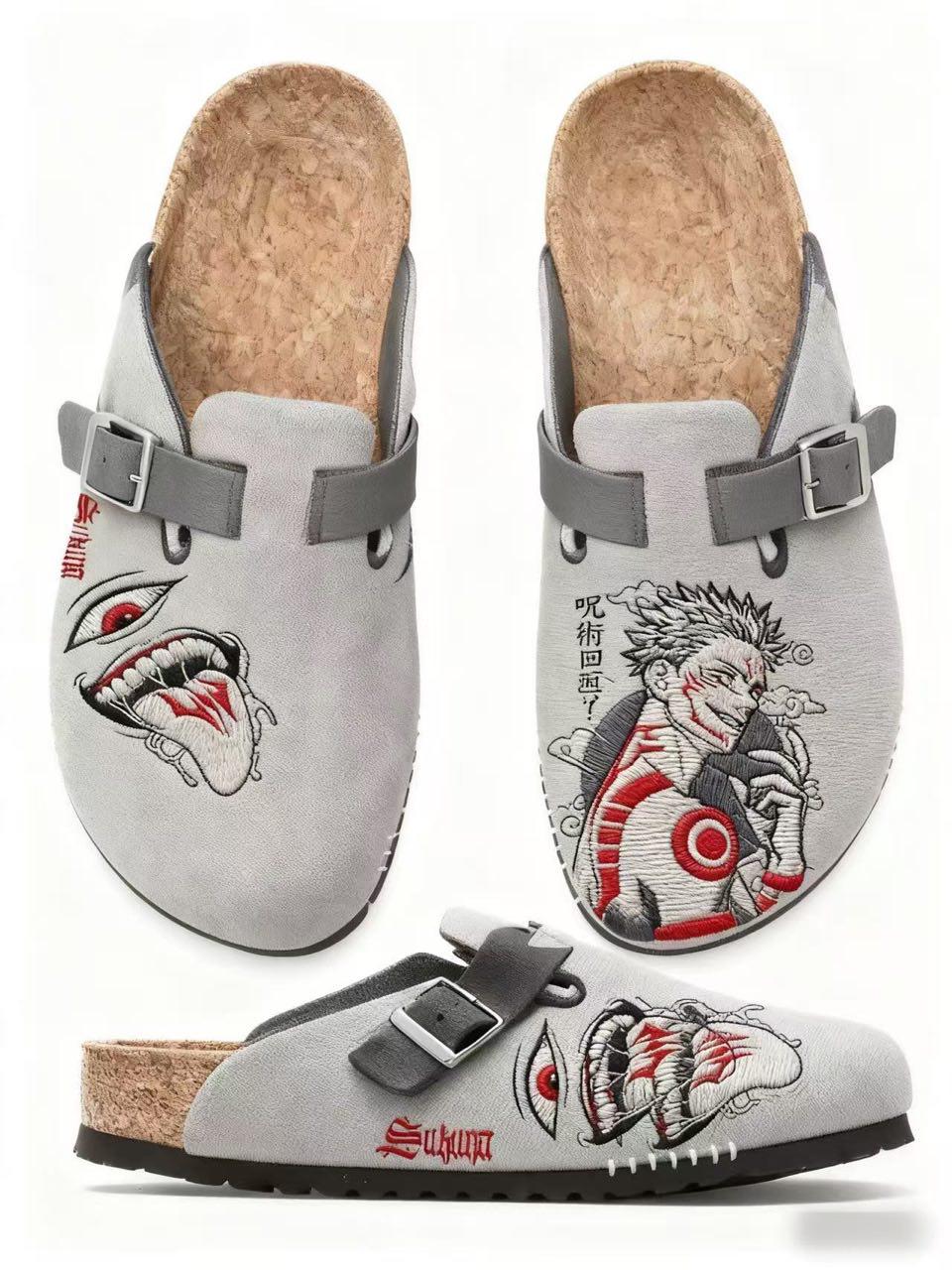 Jujutsu Kaisen: Sukuna Unisex Boston Soft Footbed Suede Leather