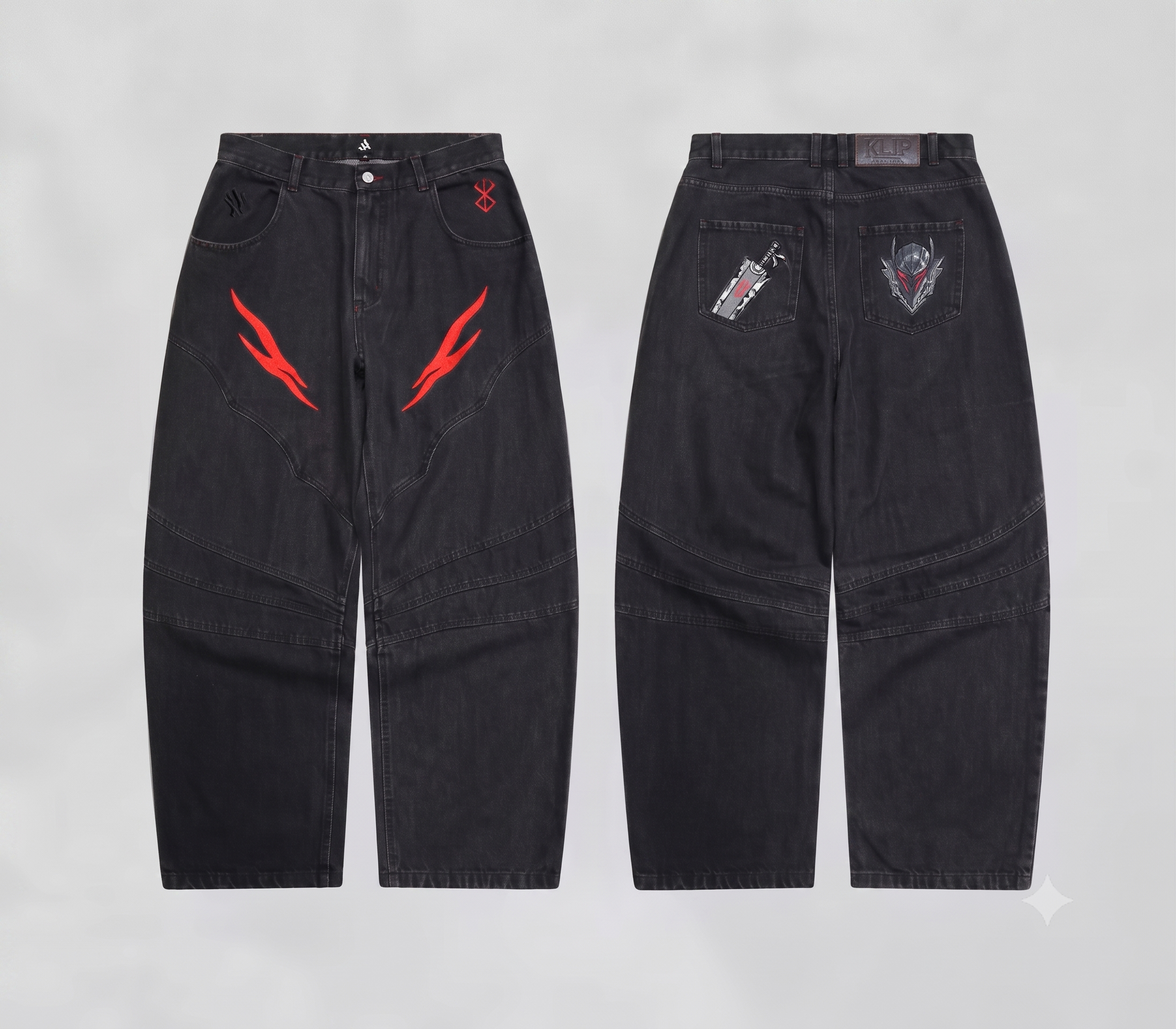 Y2K Retro Harajuku Streetwear Denim Pants jeans