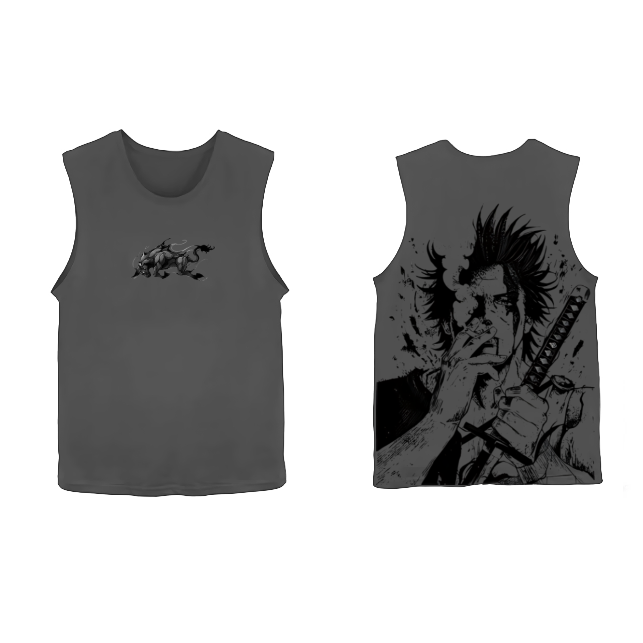 Yami Sukehiro x Black Bulls Black Clover Anime Double Printed Tank Top