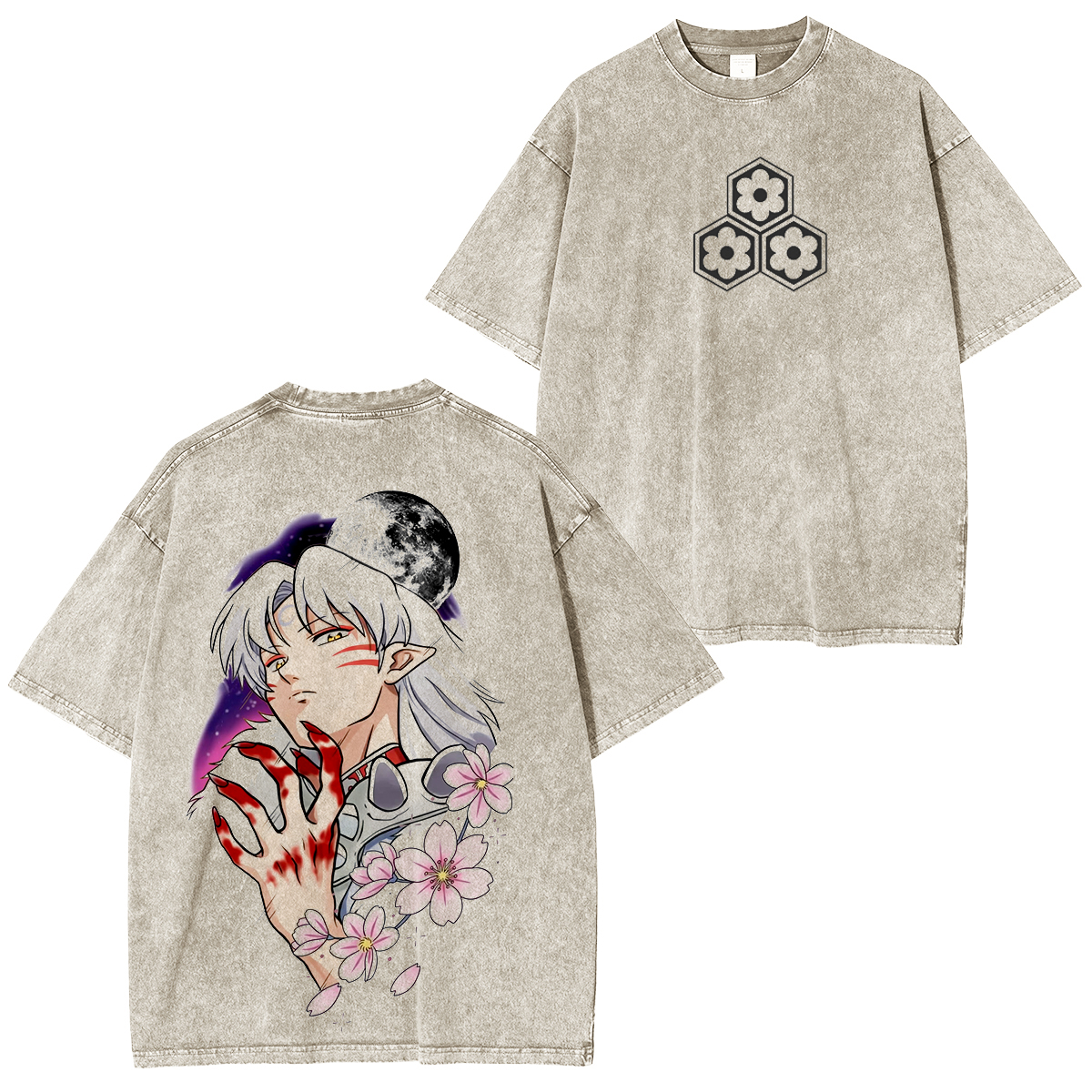 Inuyasha Vintage Unisex  Washed T-Shirt