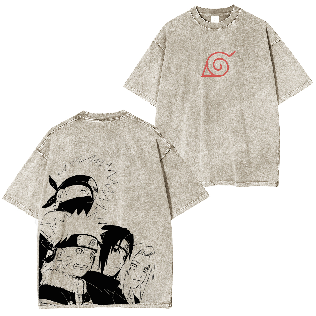 Naruto Anime Washed T-shirt