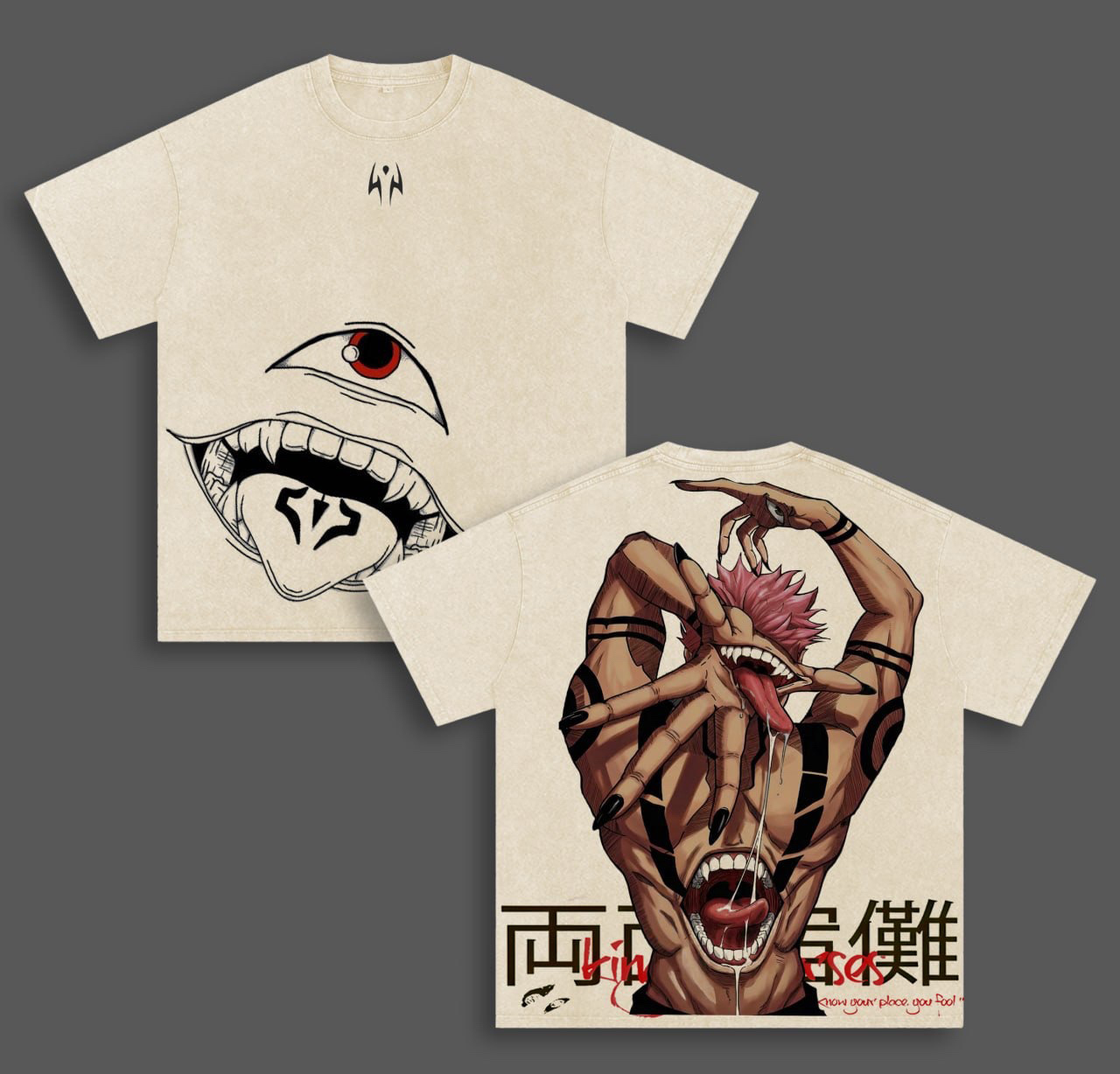 Ryomen Sukuna Jujutsu Kaisen Vintage Unisex  Washed T-Shirt