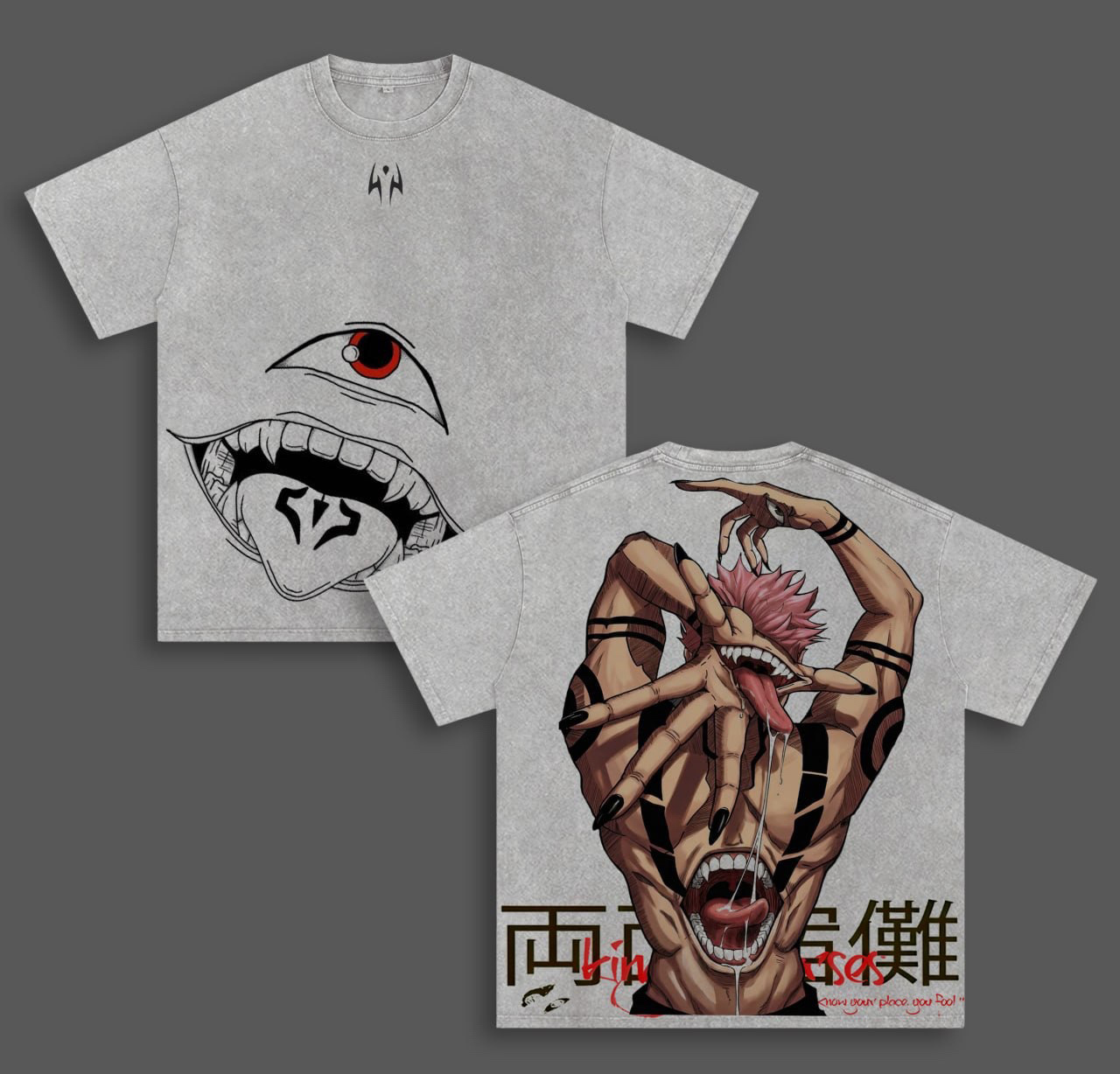 Ryomen Sukuna Jujutsu Kaisen Vintage Unisex  Washed T-Shirt