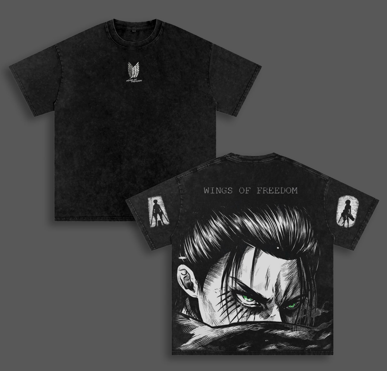  Attack On Titan Eren Yeager Vintage washed T-shirt/Crewneck/Hoodie