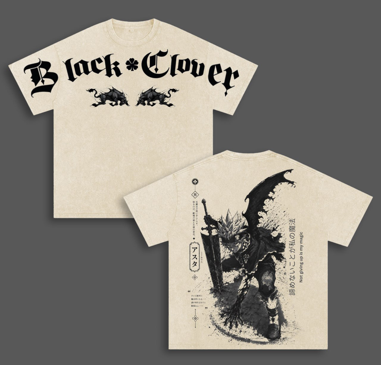 Black Clover Aska Vintage washed T-shirt/Crewneck/Hoodie
