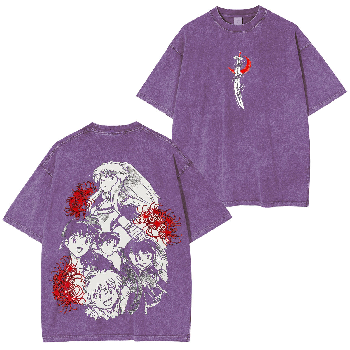 Inuyasha Vintage Unisex  Washed T-Shirt