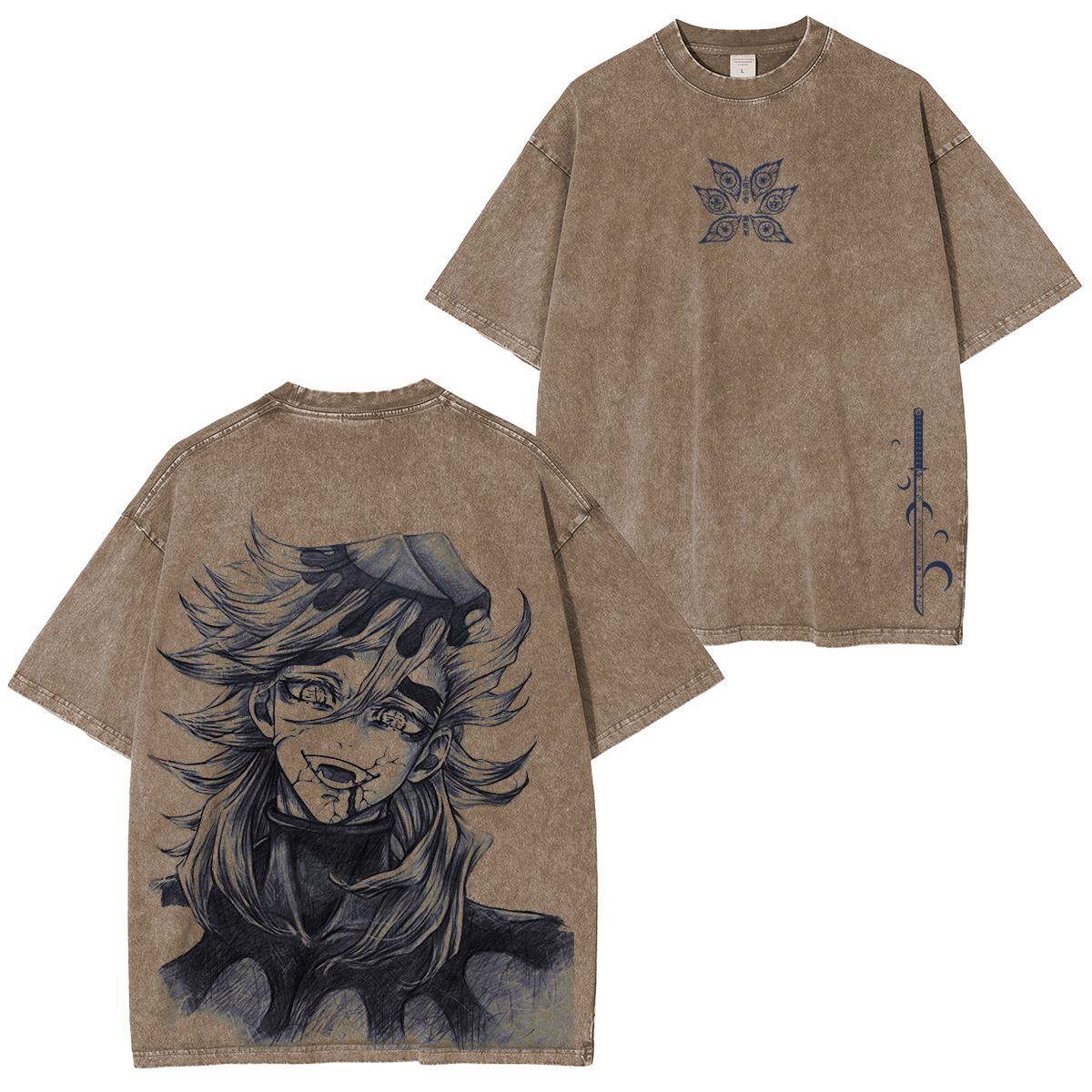 Demon Slayer: kokushibo Vintage washed T-shirt/Crewneck/Hoodie