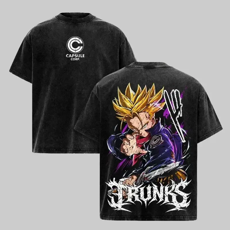 Future Trunks Super Saiyan DBZ Vintage  Unisex Washed T-shirt/Crewneck/Hoodie