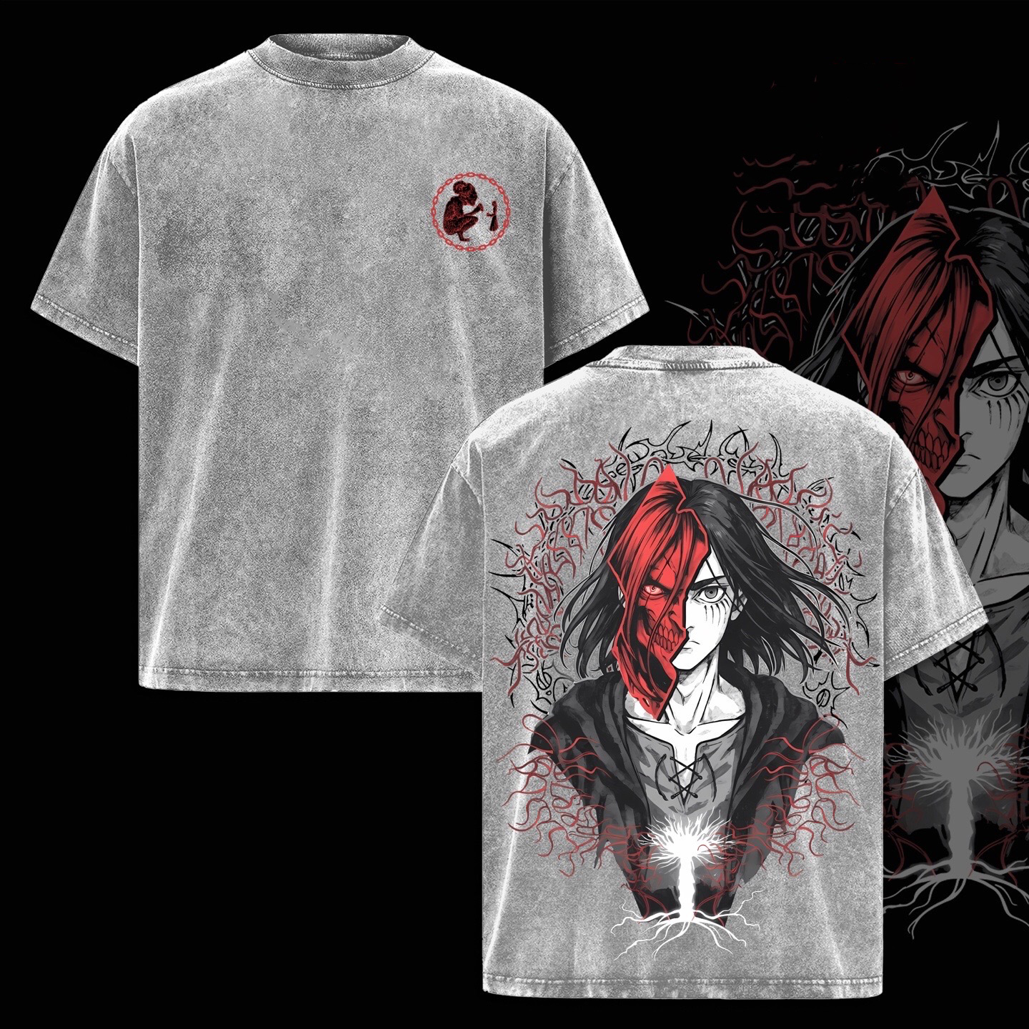 Attack on Titan Washed T-shirt/Crewneck/Hoodie