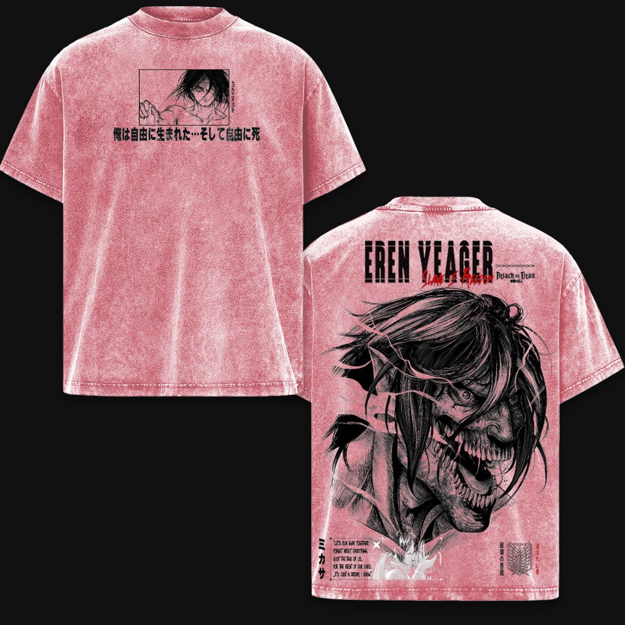 Attack on Titan Washed T-shirt/Crewneck/Hoodie