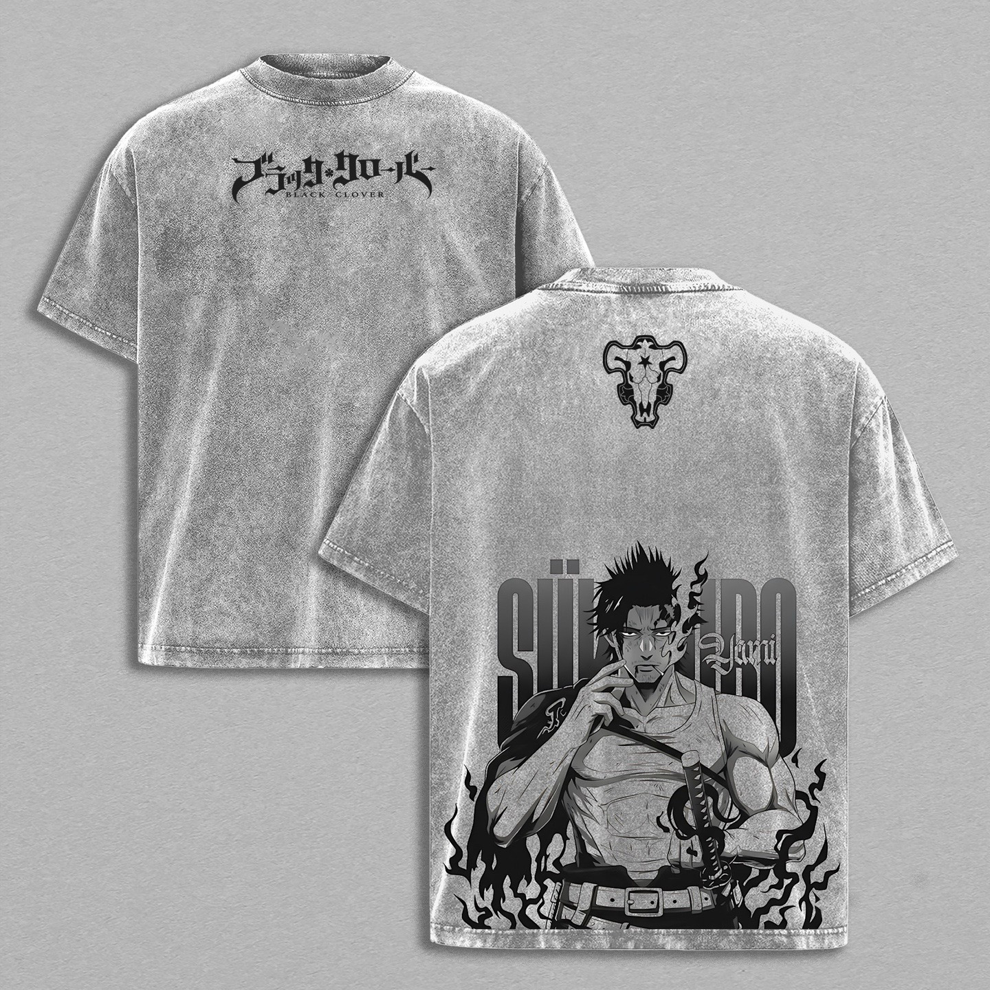 Black Clover Anime Washed T-shirt/Crewneck/Hoodie