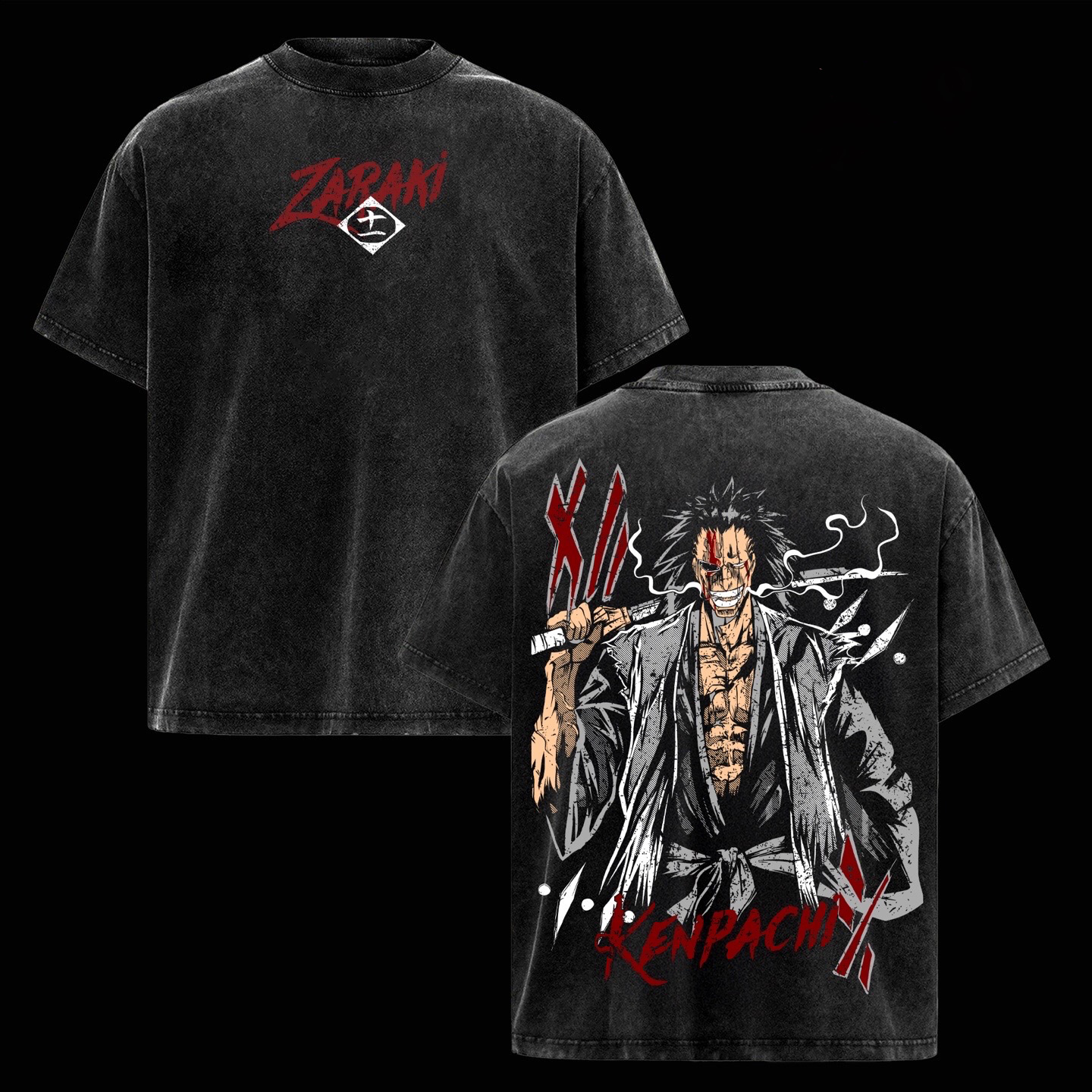 Kenpachi Zaraki Bleach Washed T-shirt/Crewneck/Hoodie