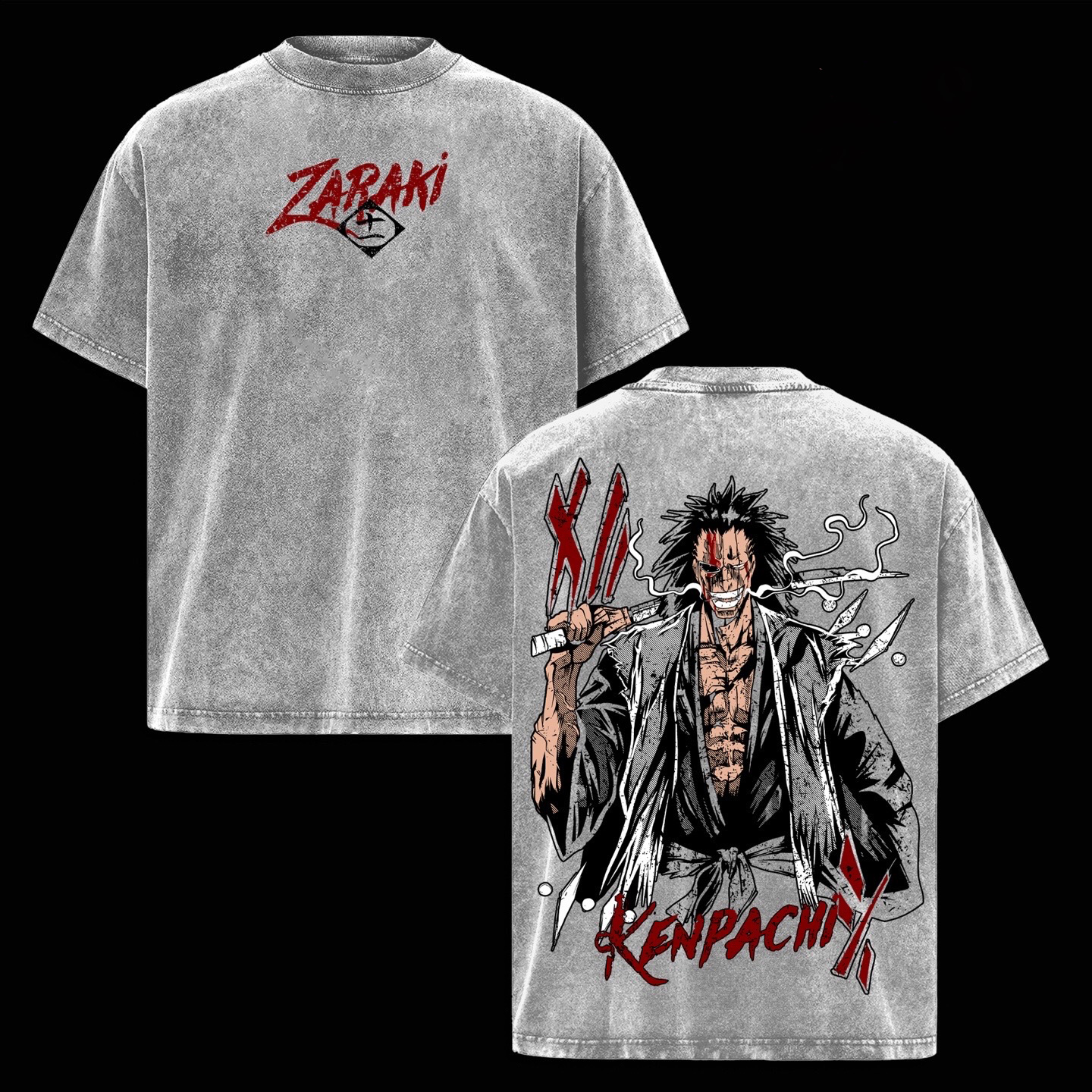 Kenpachi Zaraki Bleach Washed T-shirt/Crewneck/Hoodie