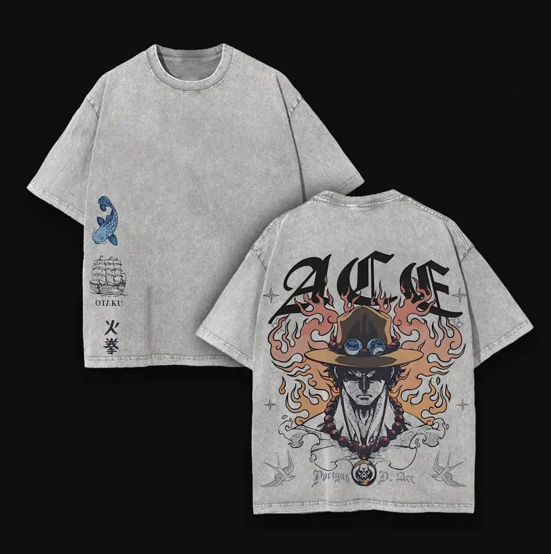 Portgas D. Ace One Piece Washed T-shirt/Crewneck/Hoodie