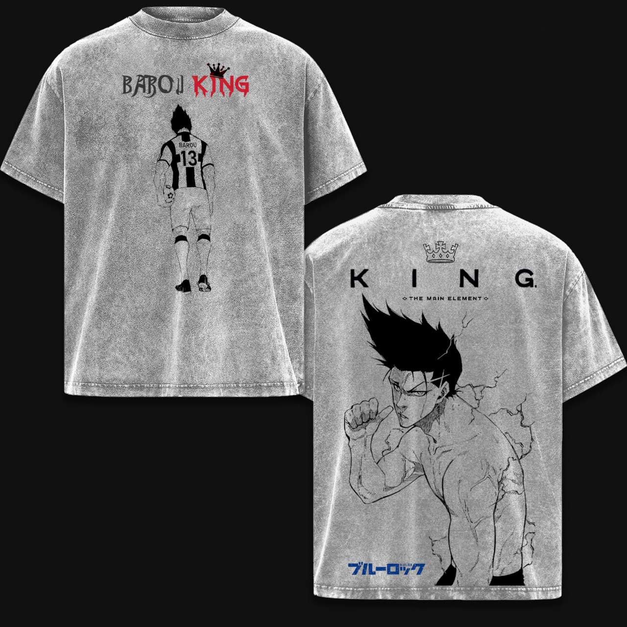 Shoei Barou Blue Lock Washed T-shirt/Crewneck/Hoodie