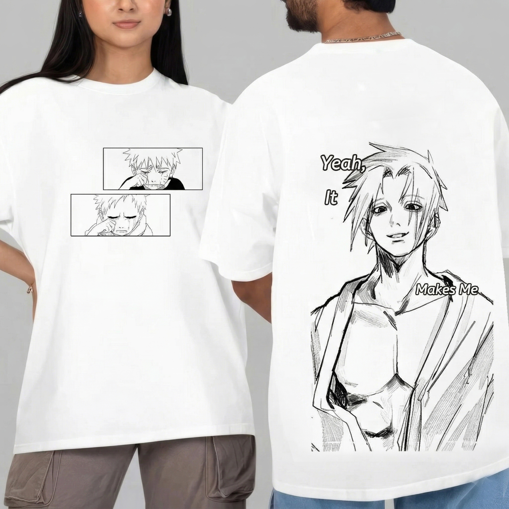 Uchiha Sasuke and Uzumaki Naruto Unisex T-shirt