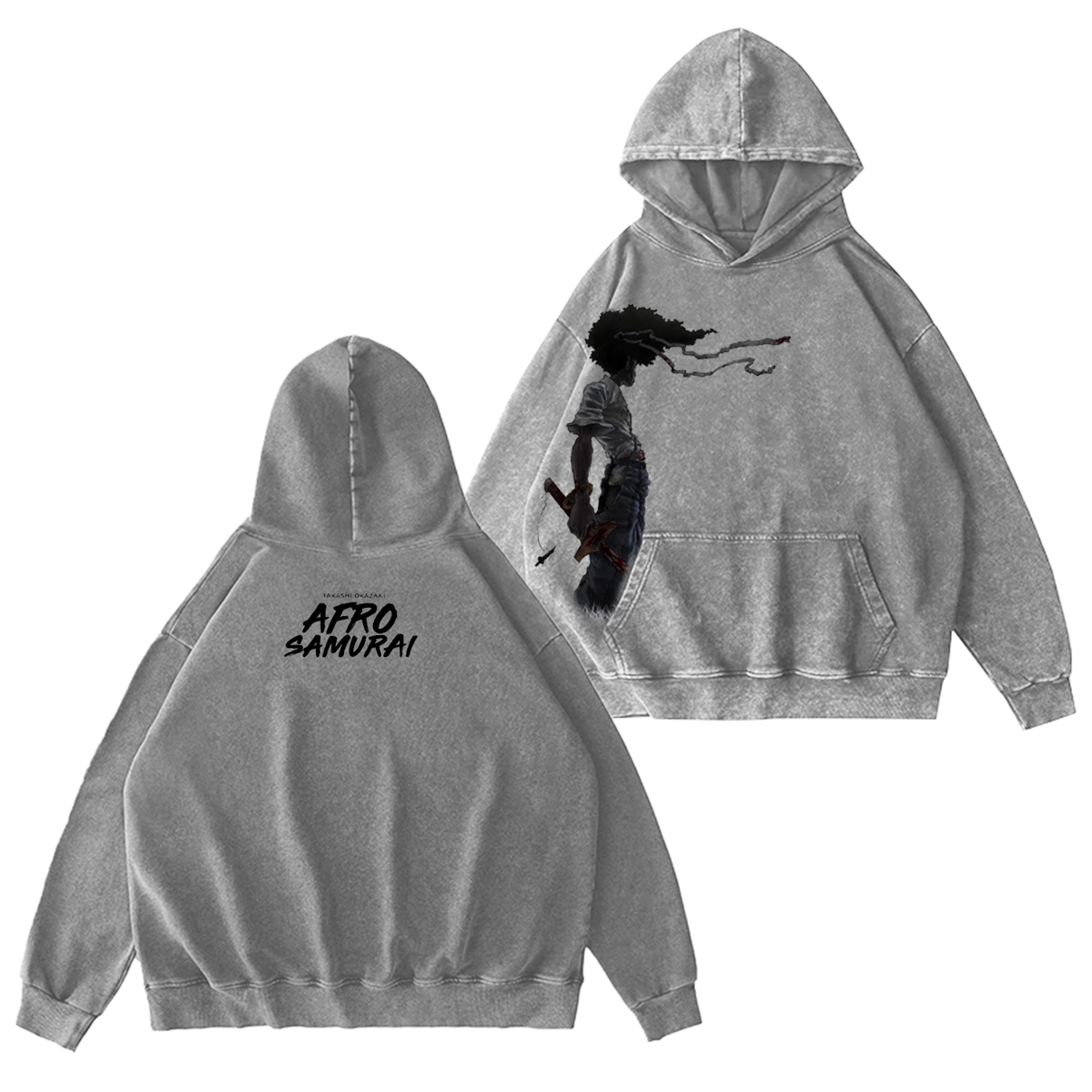 Afro Samurai Vintage washed T-shirt/Crewneck/Hoodie