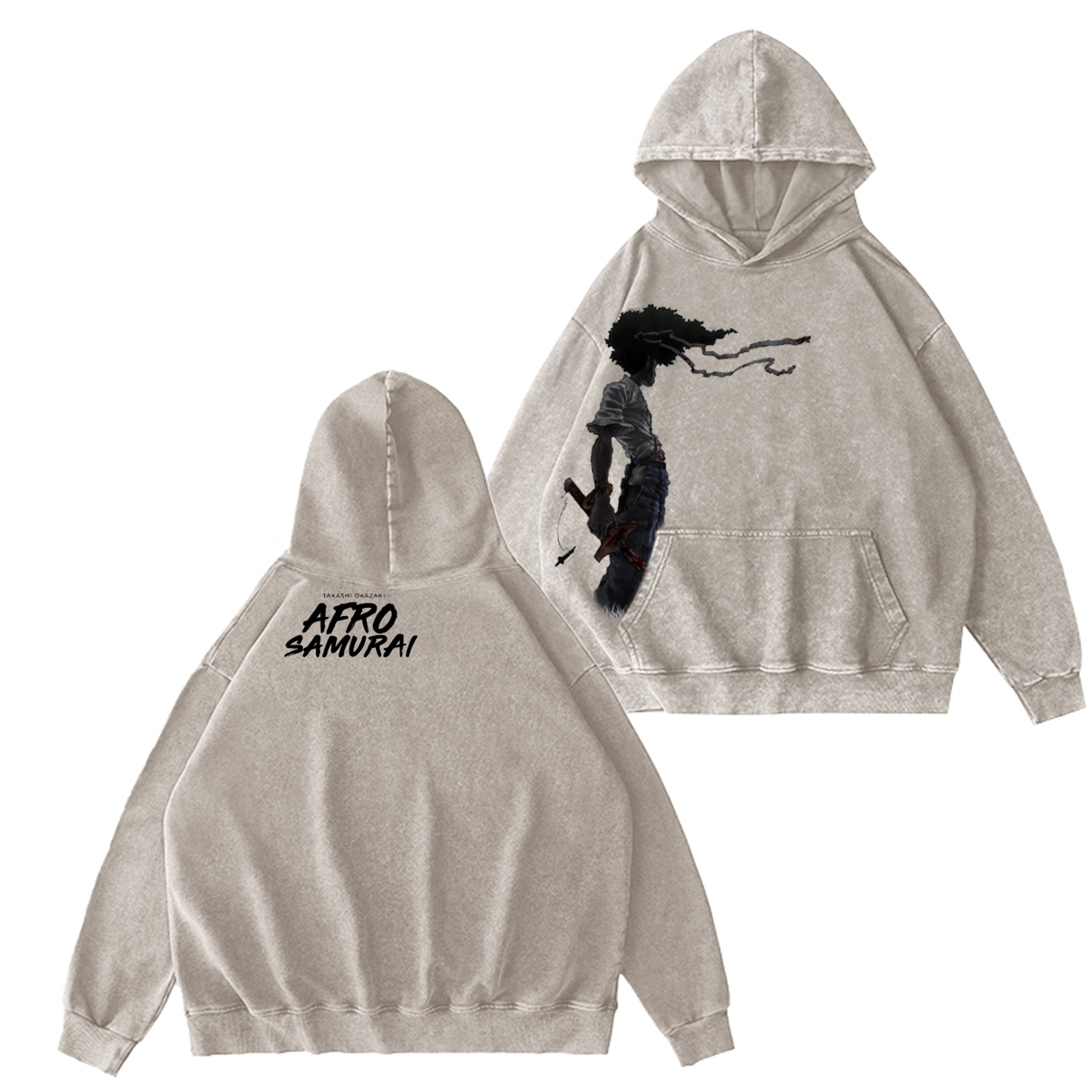 Afro Samurai Vintage washed T-shirt/Crewneck/Hoodie