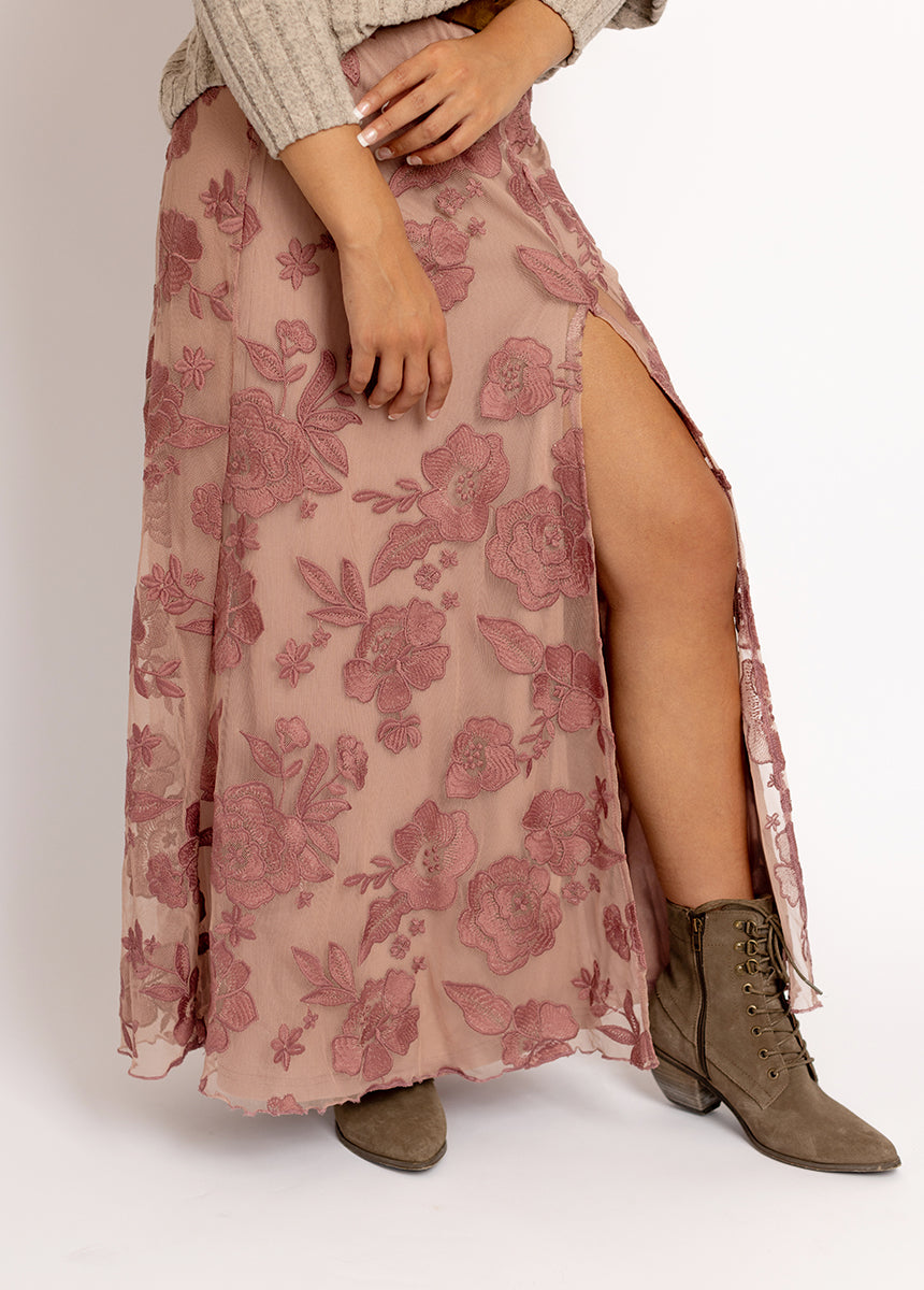 Allurah Skirt in Raisin-My Prom Time
