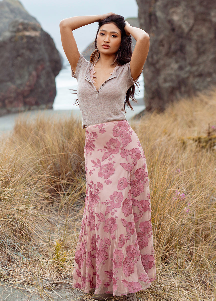 Allurah Skirt in Raisin-My Prom Time