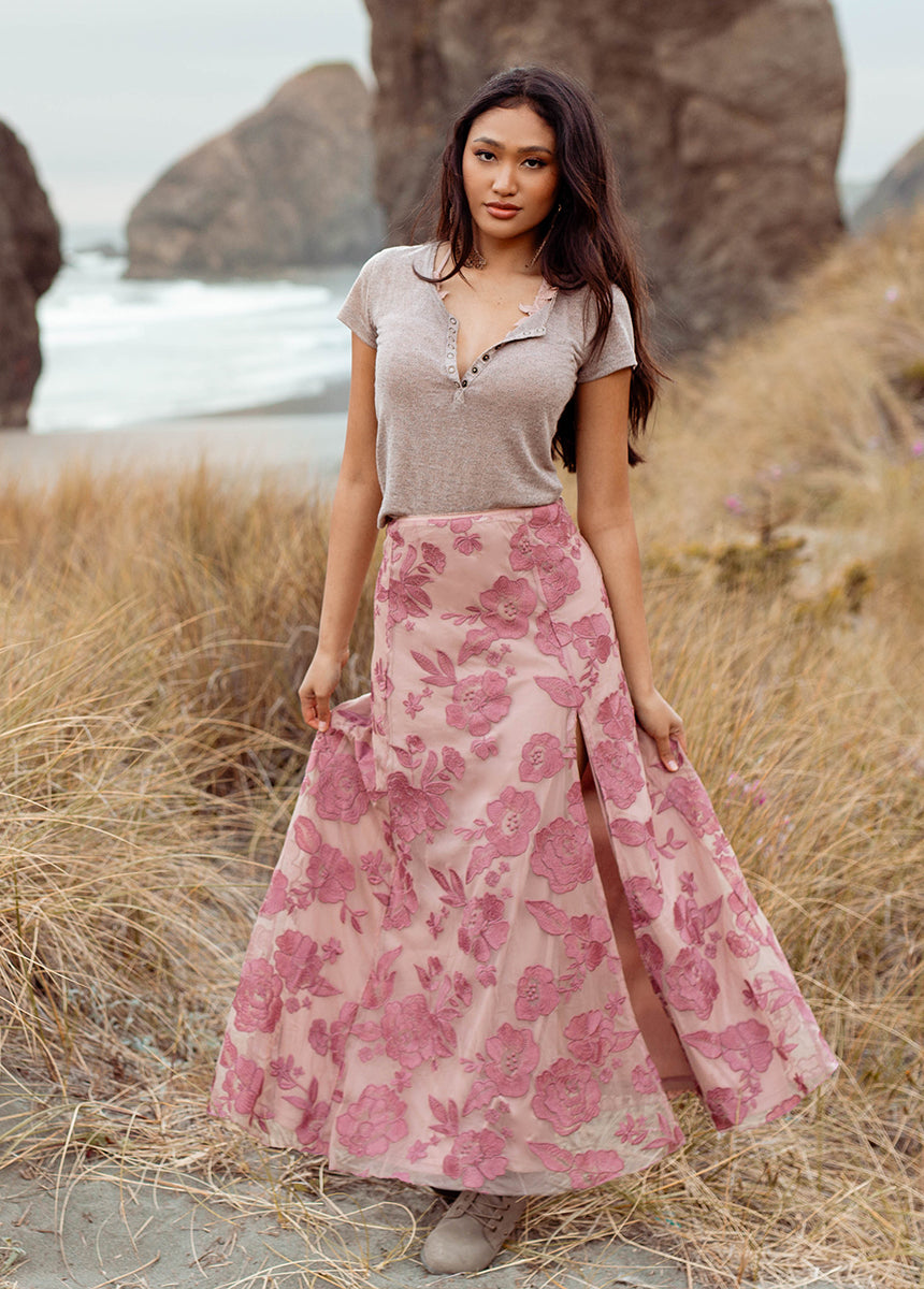 Allurah Skirt in Raisin-My Prom Time